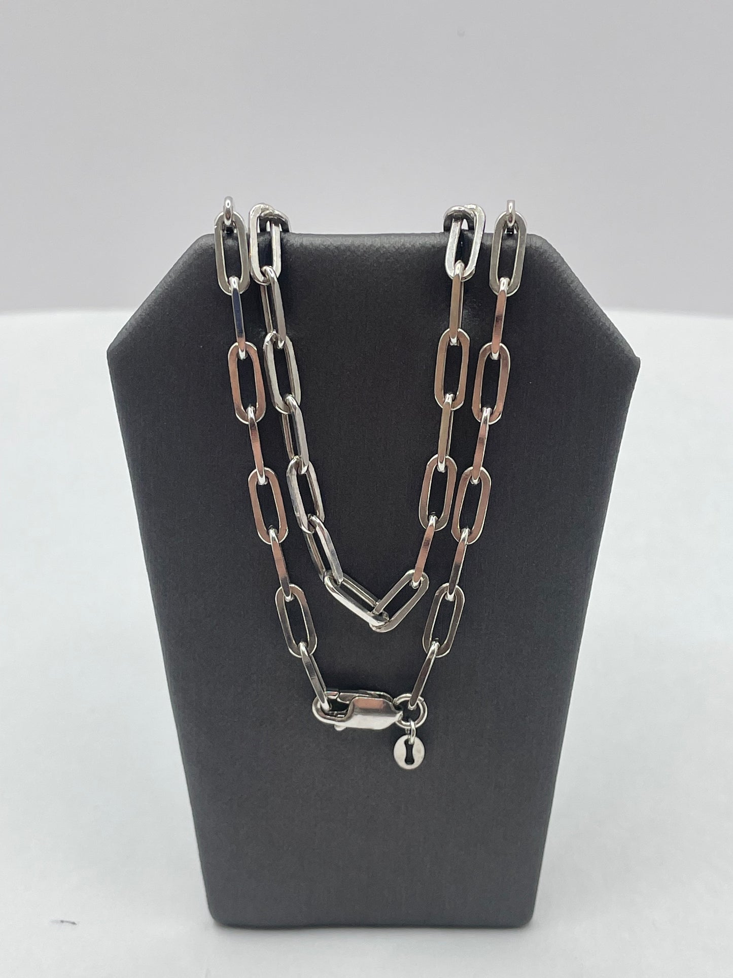 Paper Clip Link Chain Necklace .925 Silver