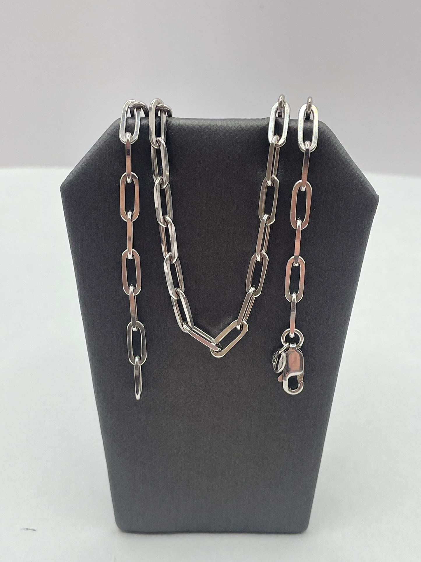 Paper Clip Link Chain Necklace .925 Silver