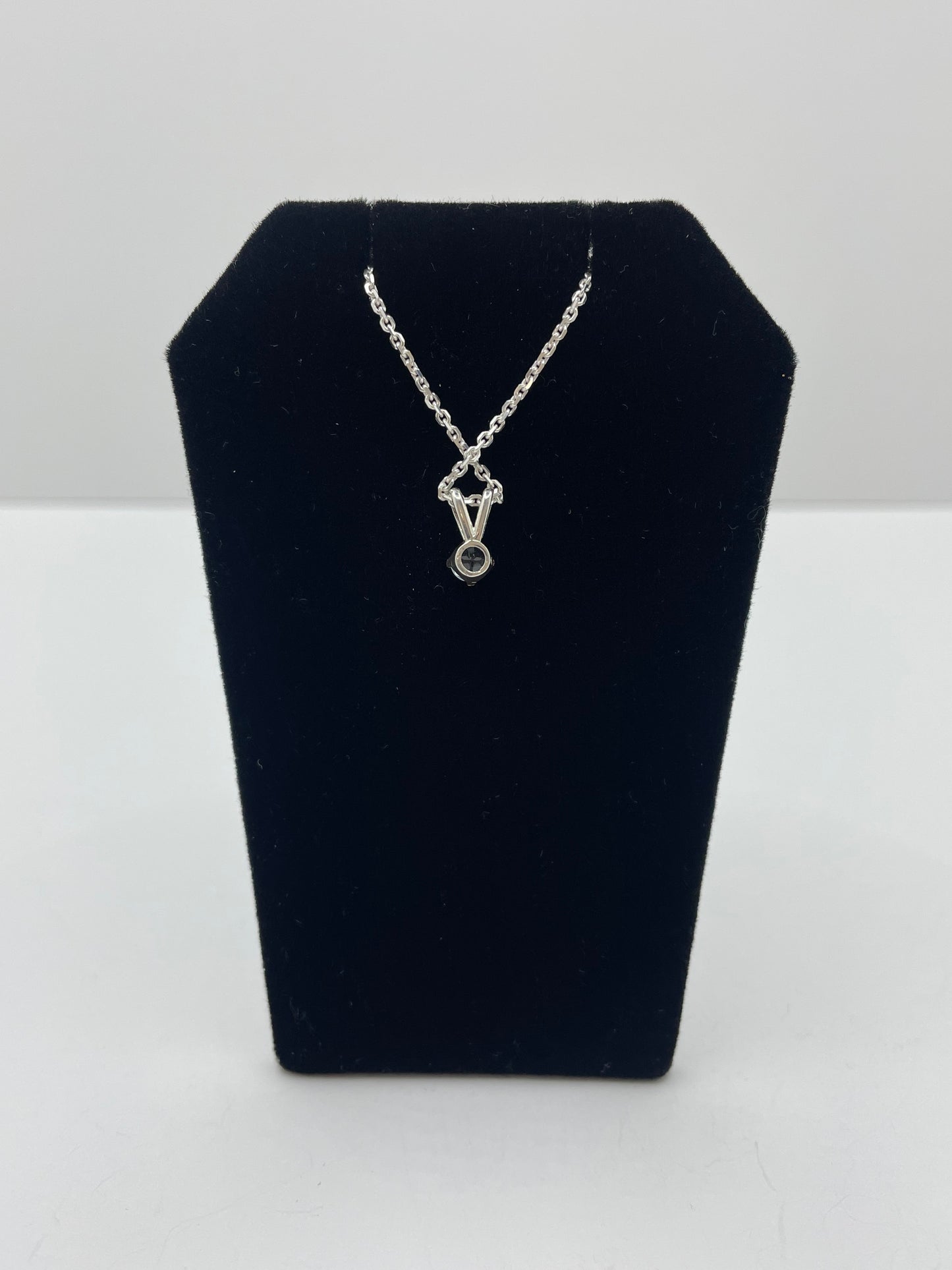 Aquamarine Solitaire Pendant .925 Silver