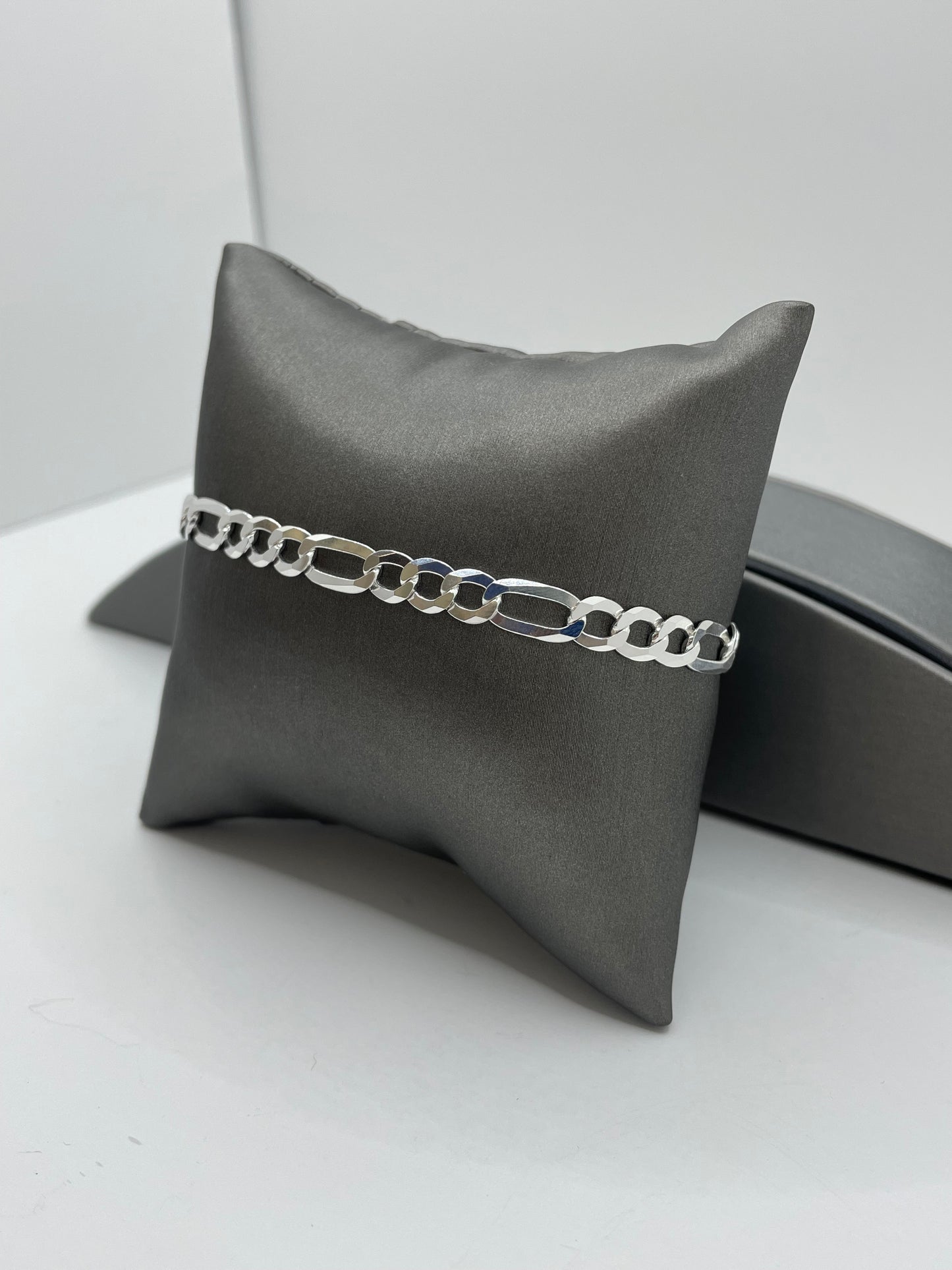 Figaro Link Bracelet .925 Silver 8 inch