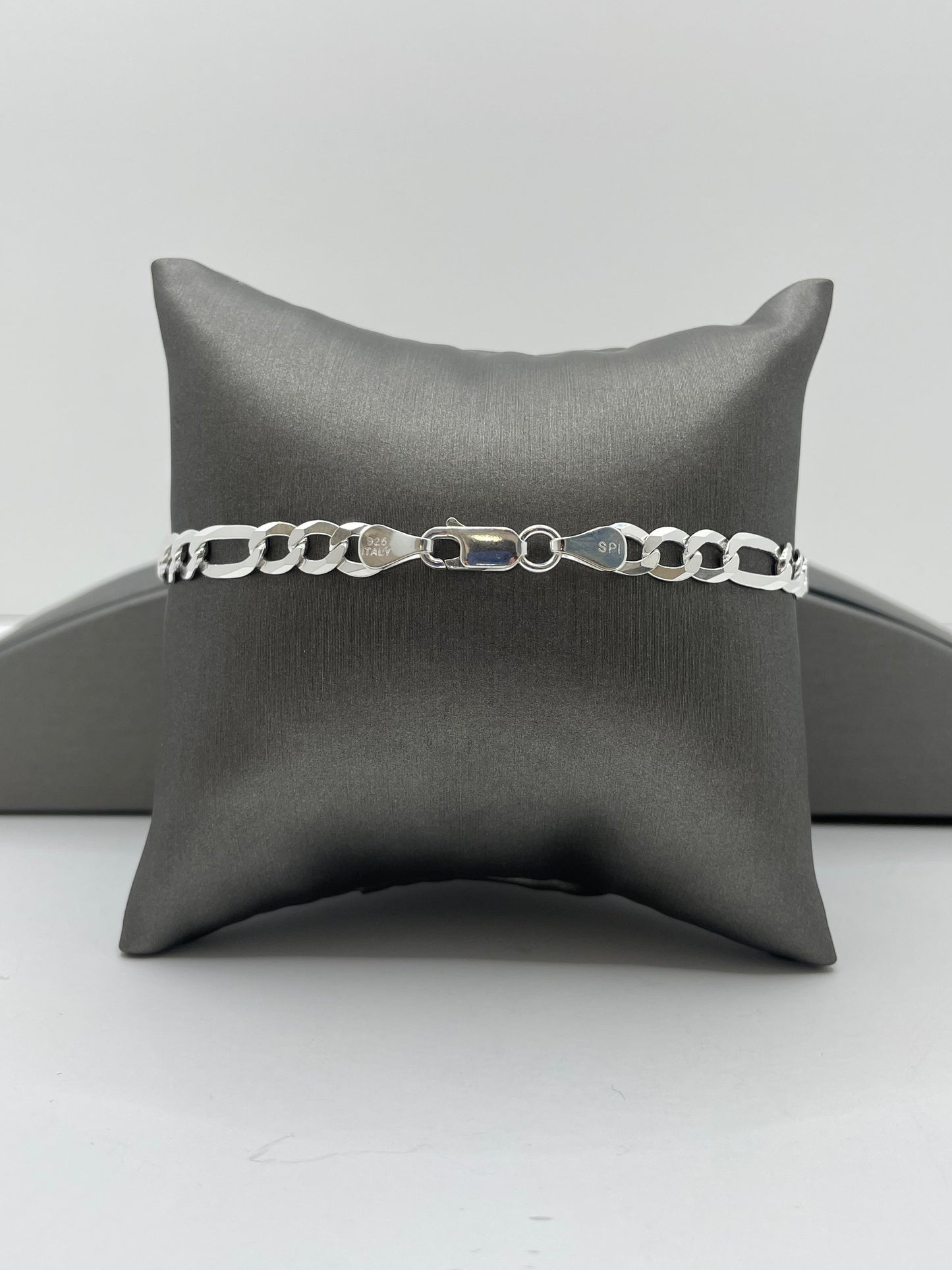 Figaro Link Bracelet .925 Silver 8 inch