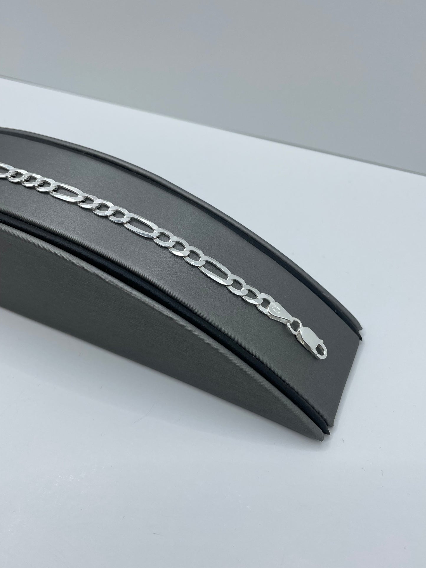 Figaro Link Bracelet .925 Silver 8 inch