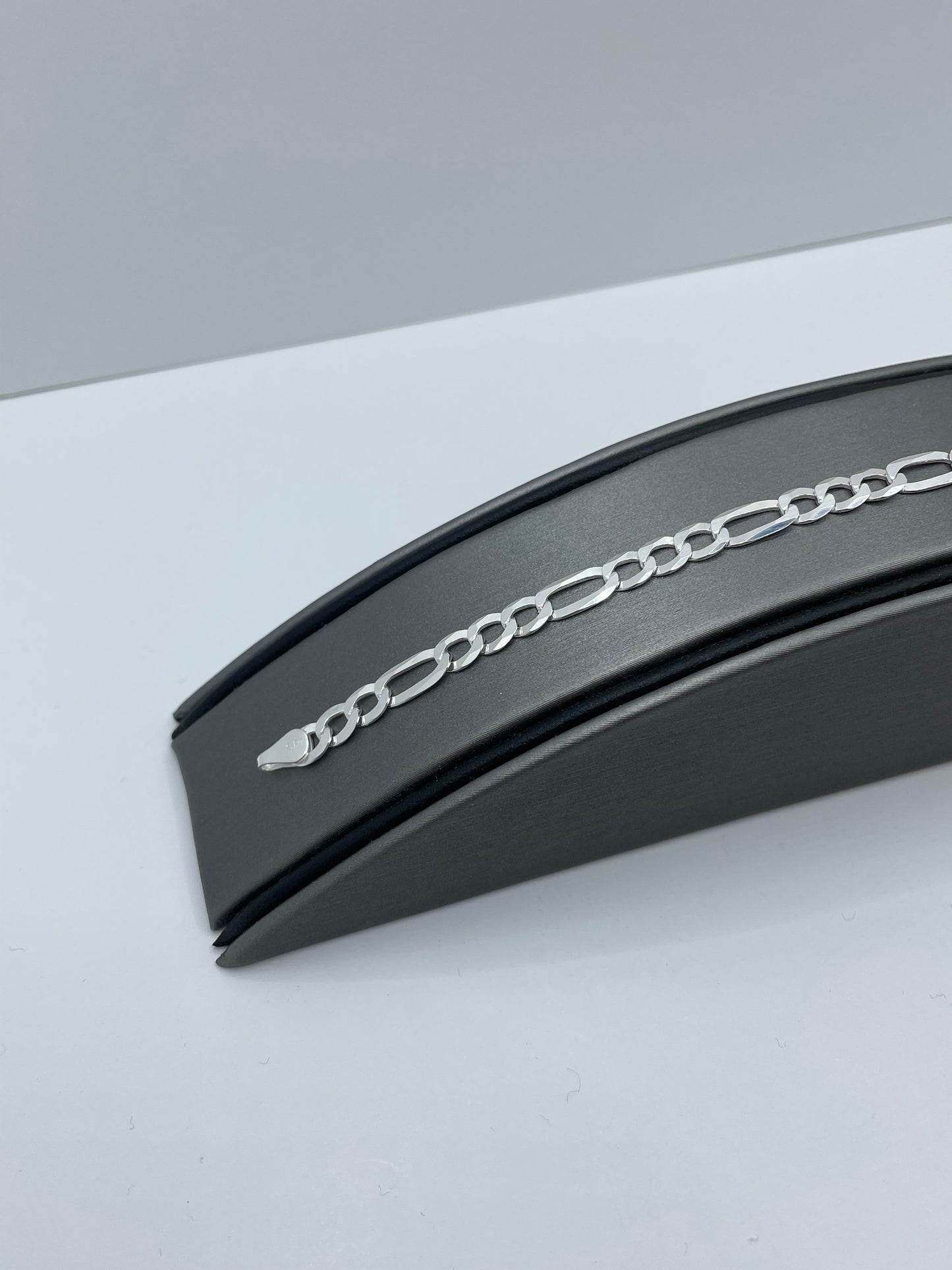 Figaro Link Bracelet .925 Silver 8 inch