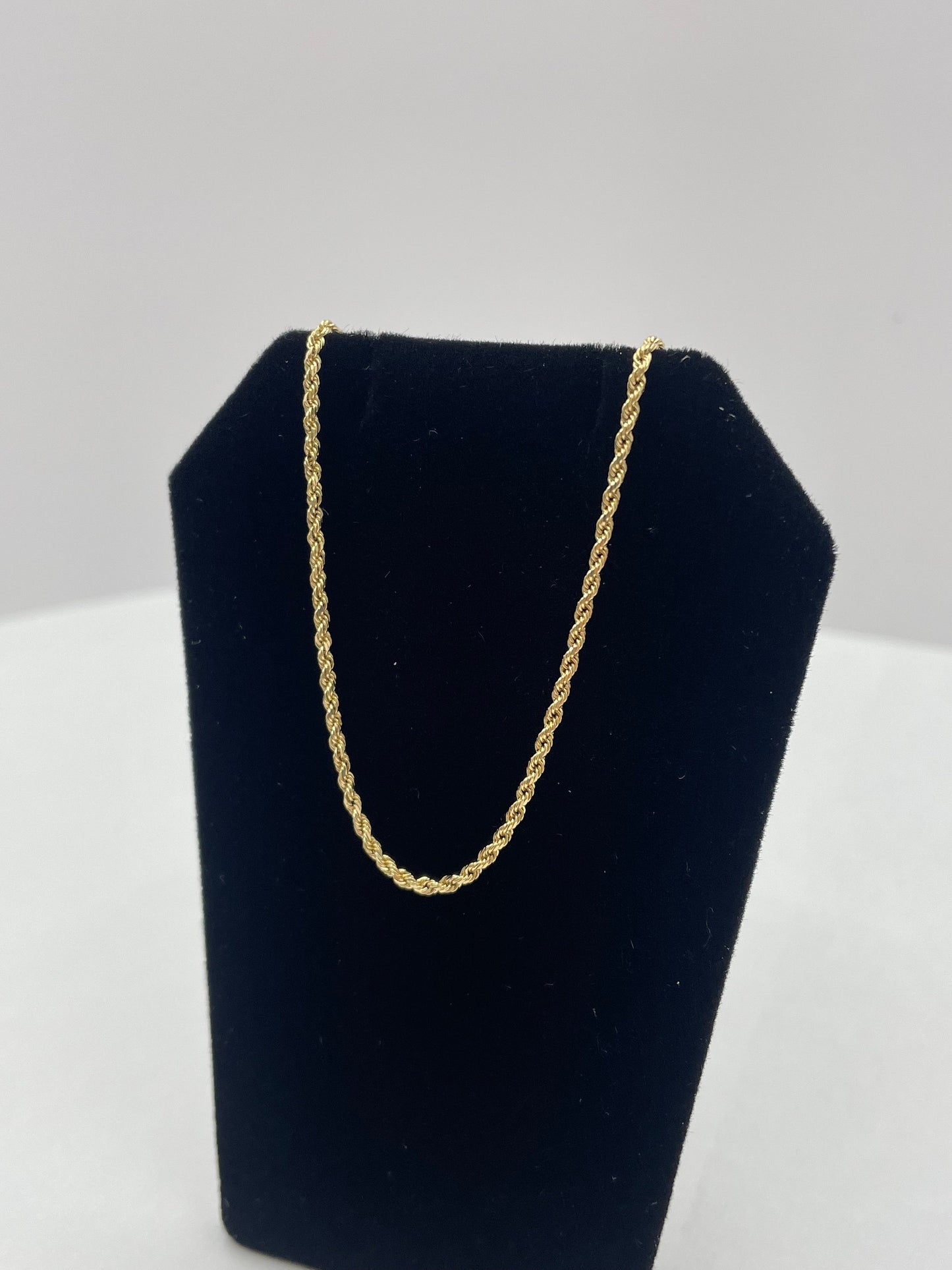14k Yellow Gold Rope Link Chain 22 inch