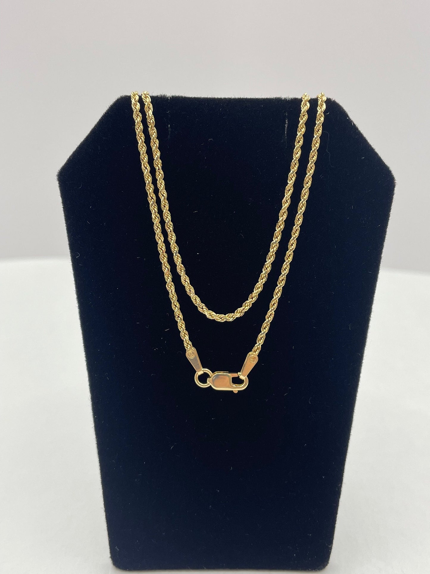 14k Yellow Gold Rope Link Chain 22 inch