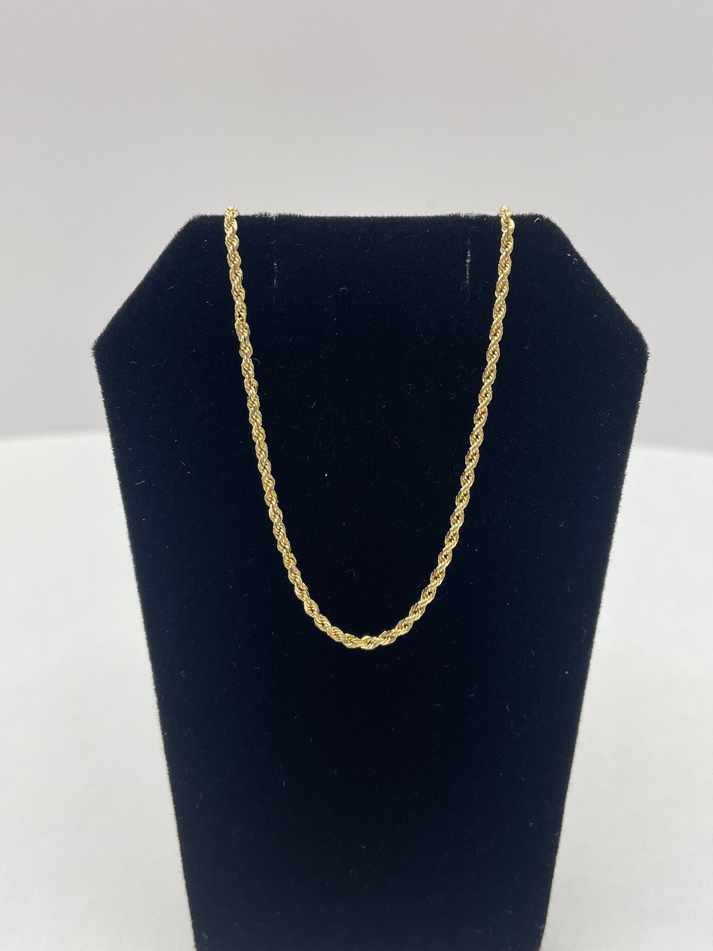 14k Yellow Gold Rope Link Chain 22 inch