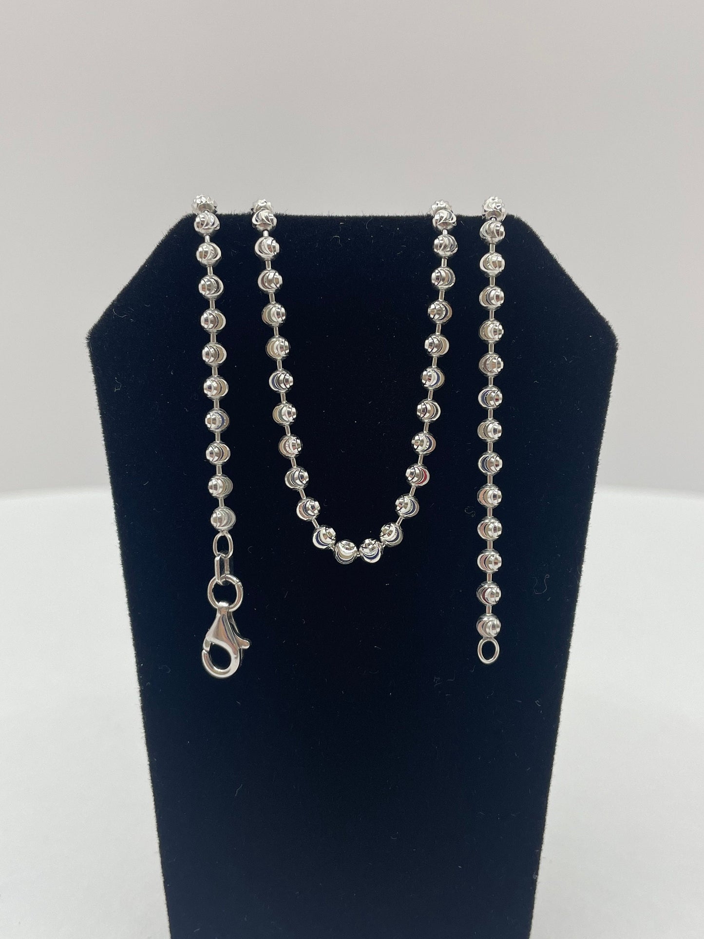 Moon Cut Chain Necklace .925 Silver