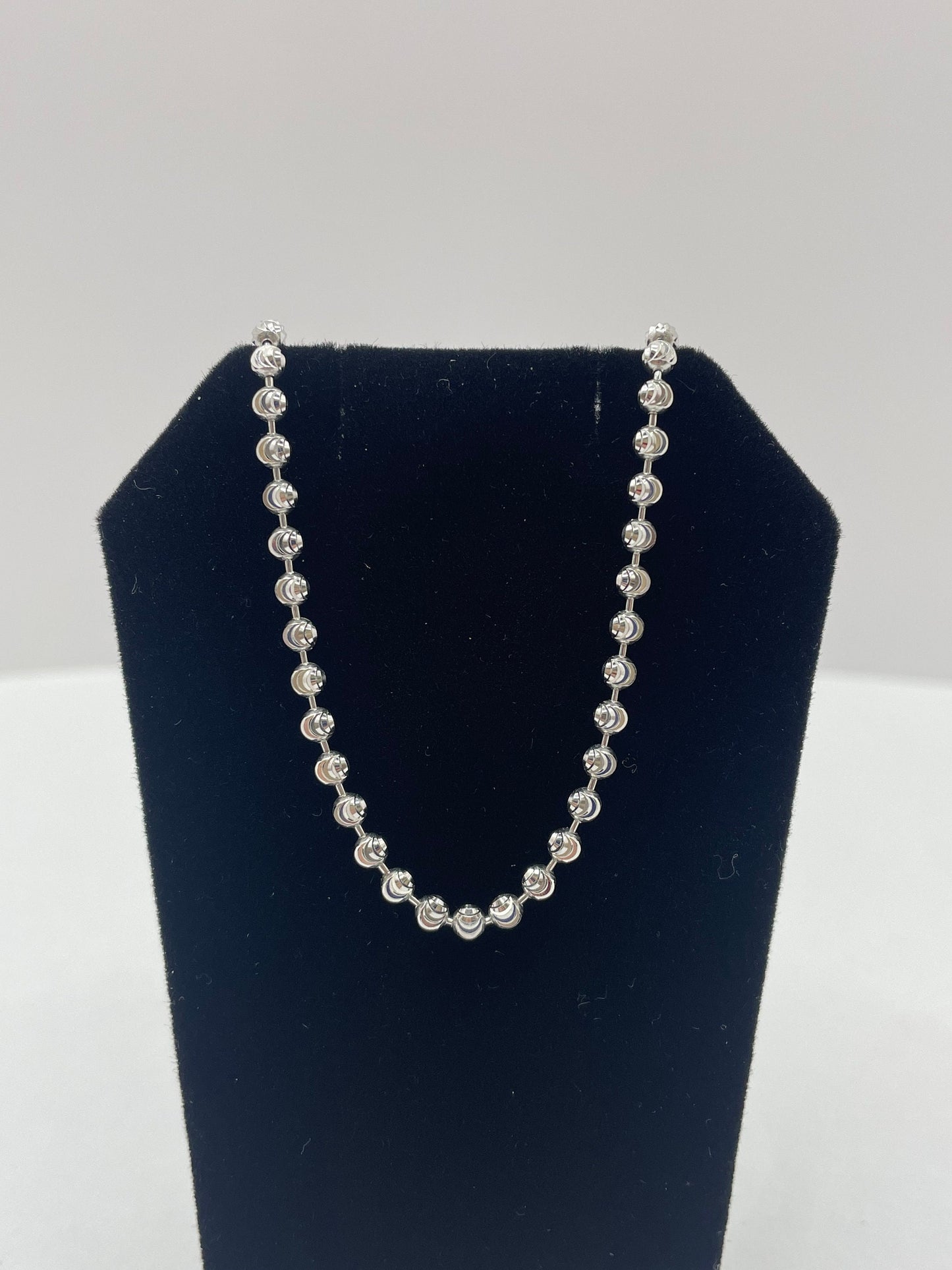 Moon Cut Chain Necklace .925 Silver
