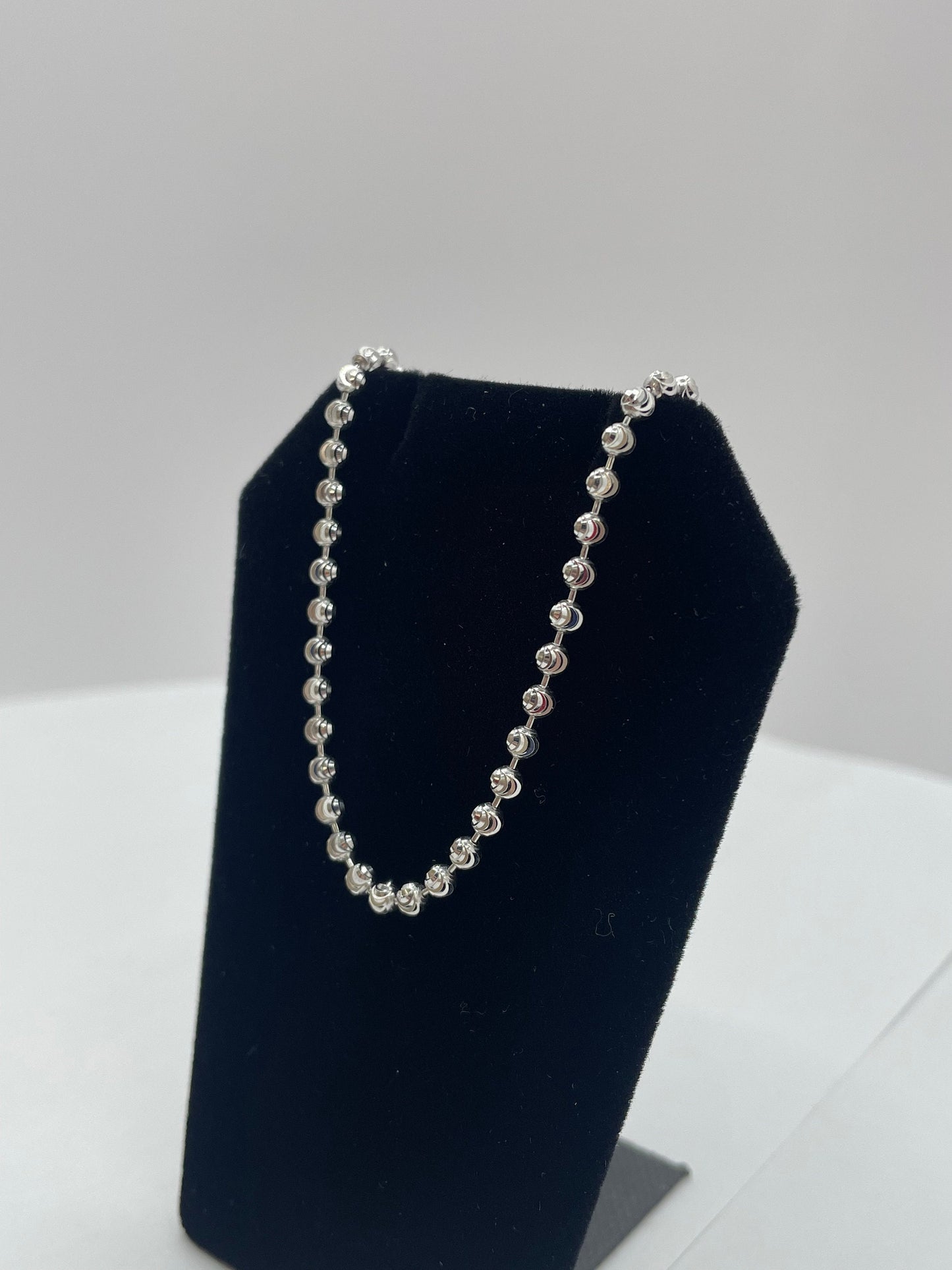 Moon Cut Chain Necklace .925 Silver