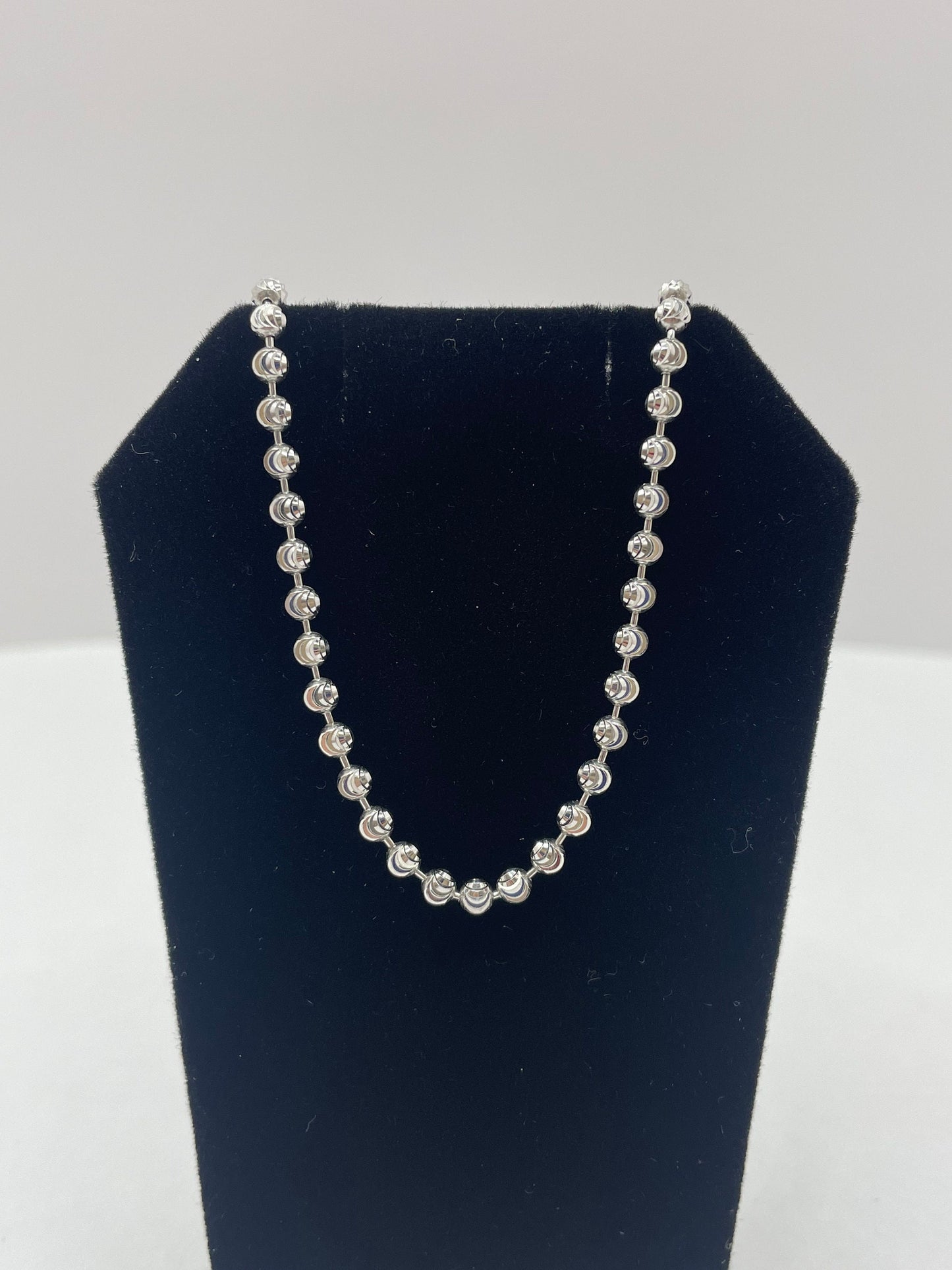 Moon Cut Chain Necklace .925 Silver