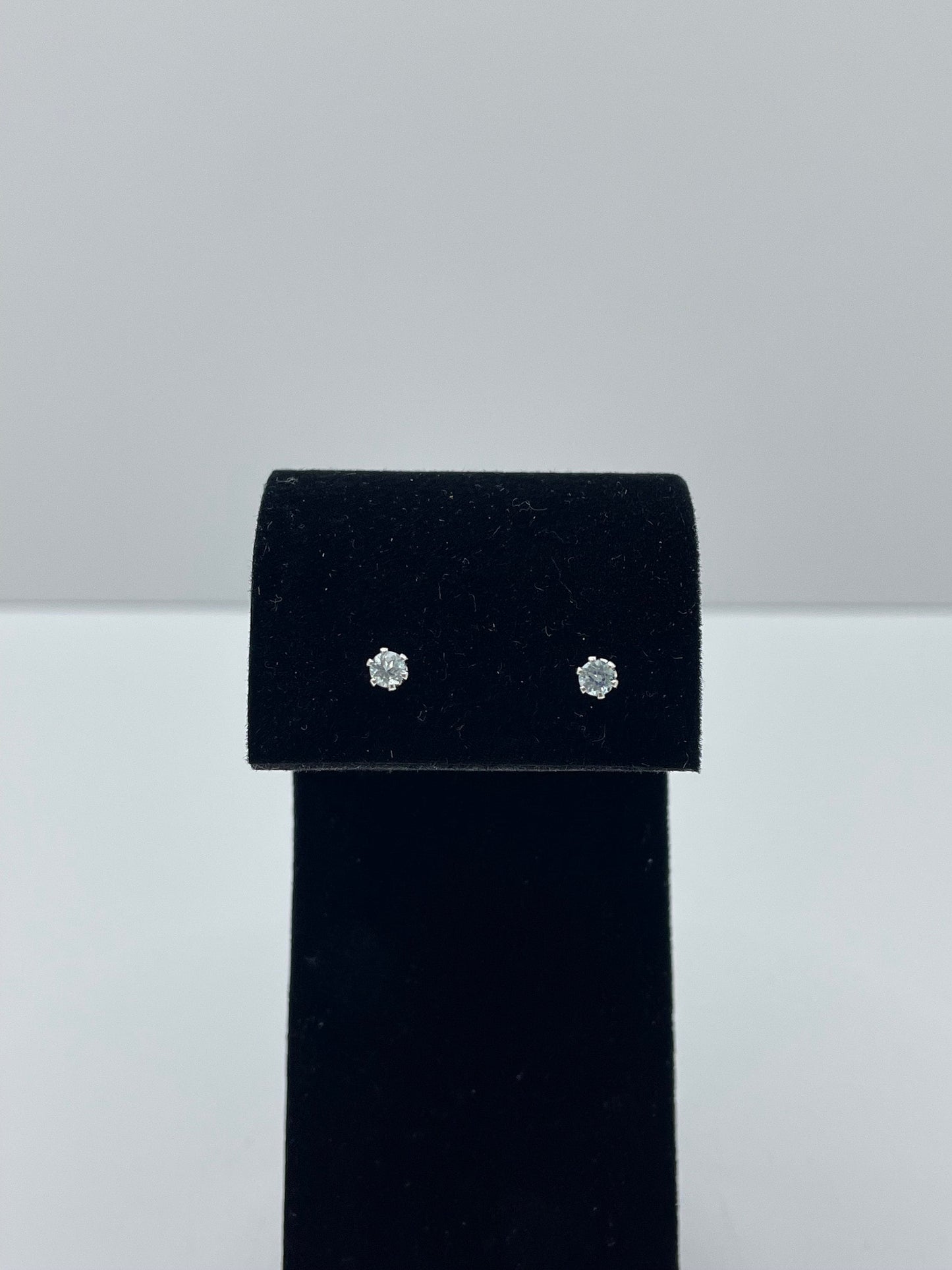 Light Blue Topaz Stud Earrings .925 Silver