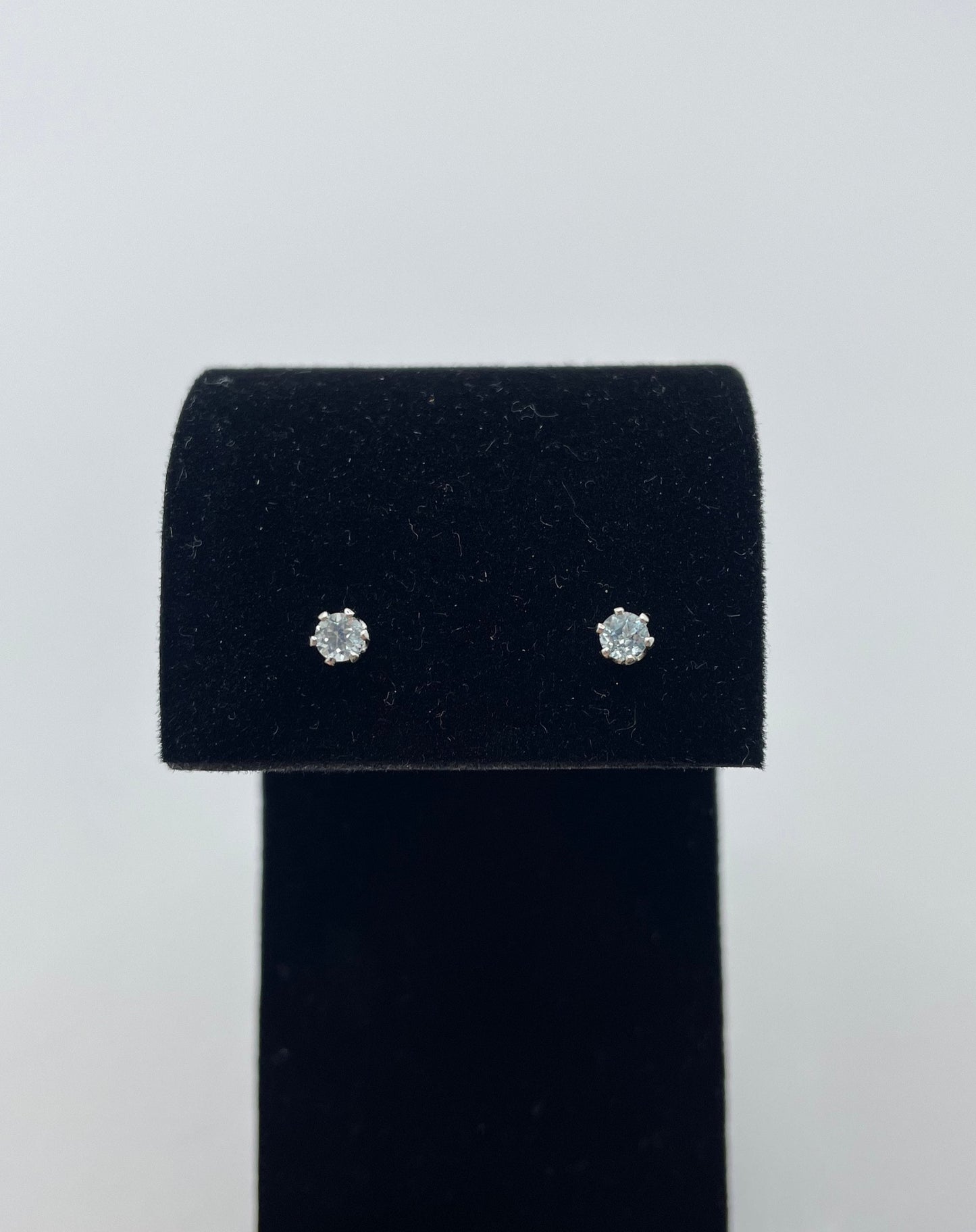 Light Blue Topaz Stud Earrings .925 Silver