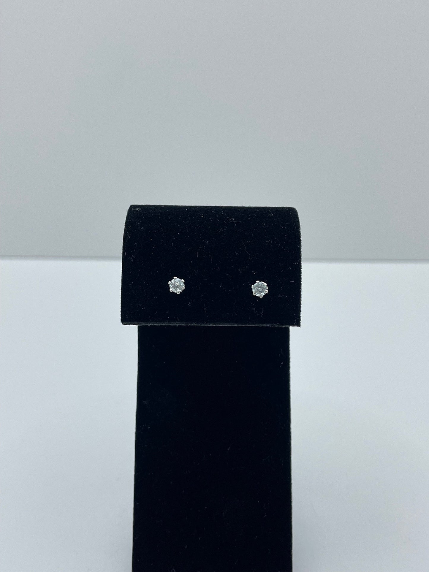Light Blue Topaz Stud Earrings .925 Silver