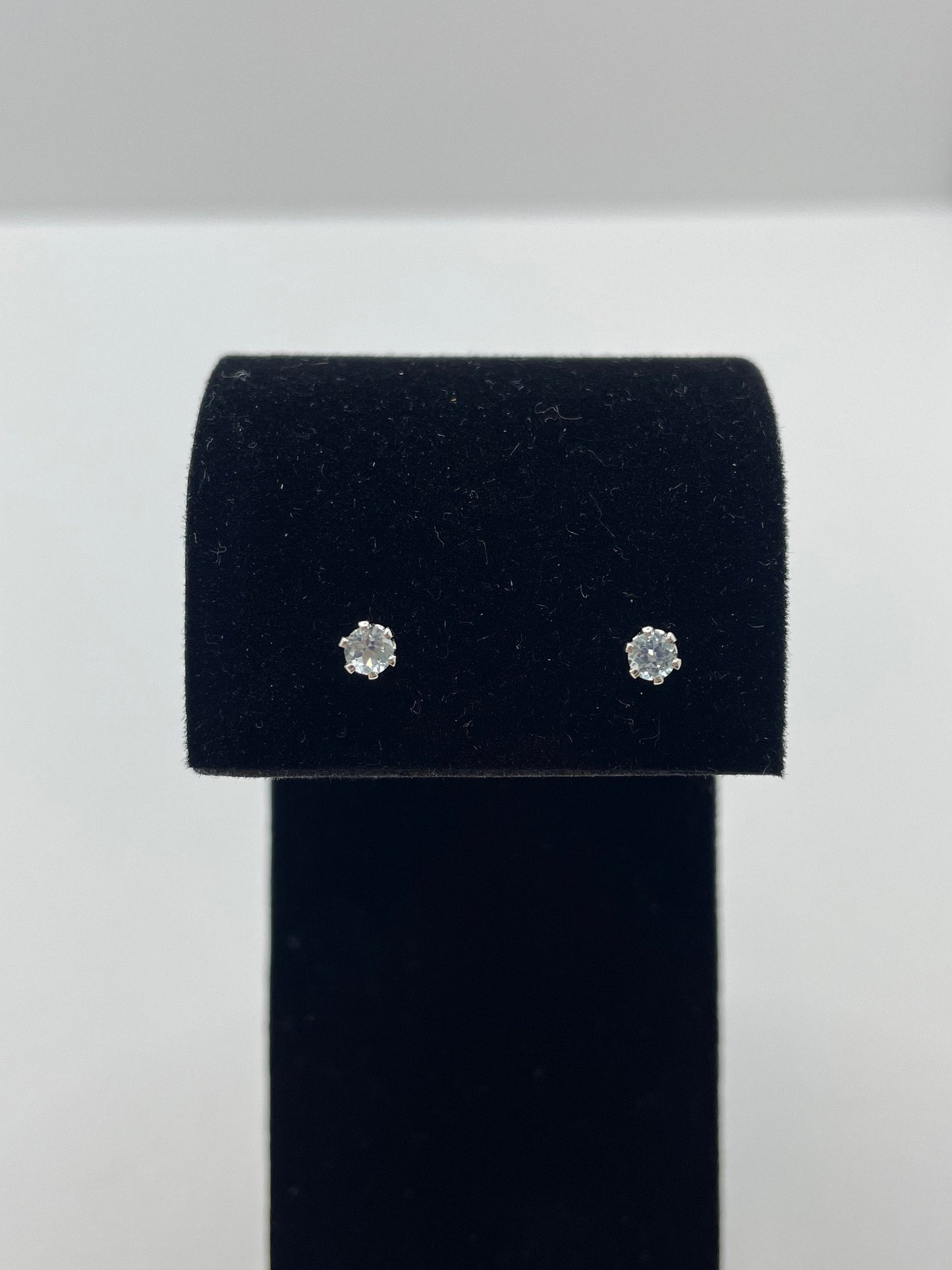 Light Blue Topaz Stud Earrings .925 Silver