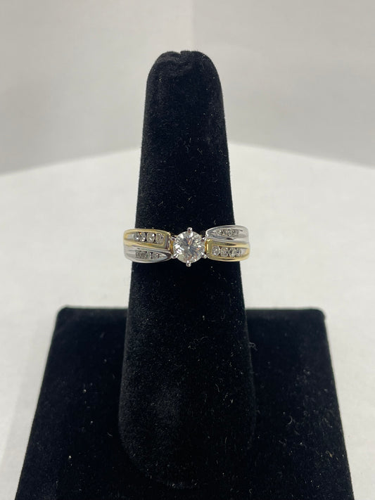 Two-Toned 14k Gold Diamond Ring