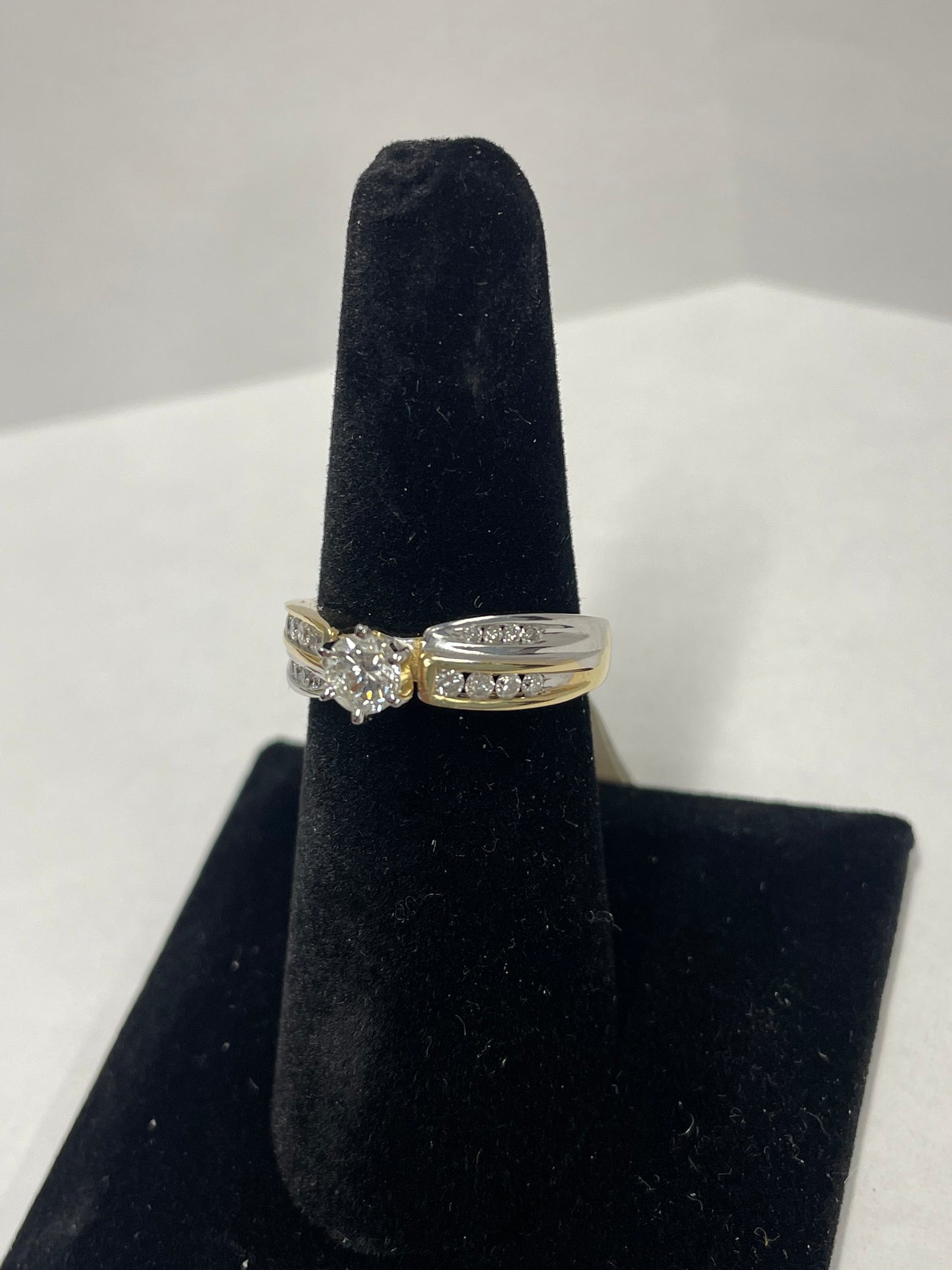 Two-Toned 14k Gold Diamond Ring