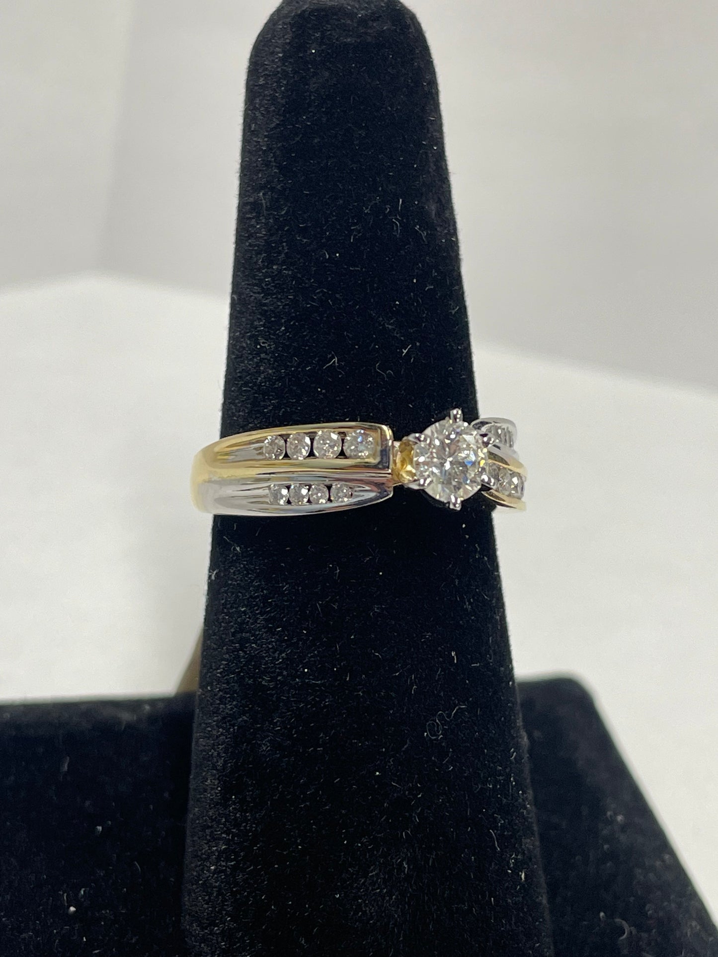 Two-Toned 14k Gold Diamond Ring