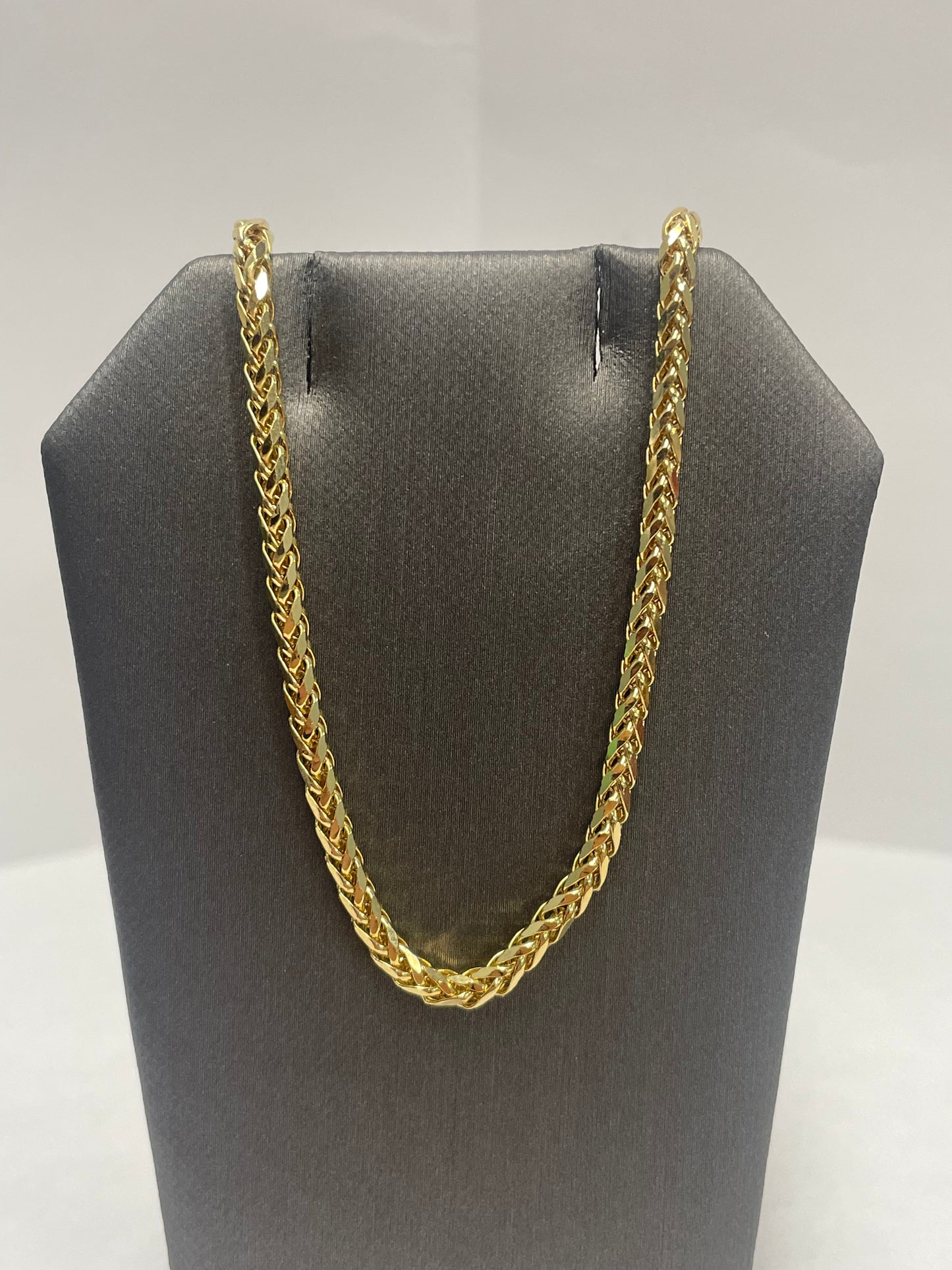 14k Yellow Gold Diamond Cut Franco Chain - 22 inch