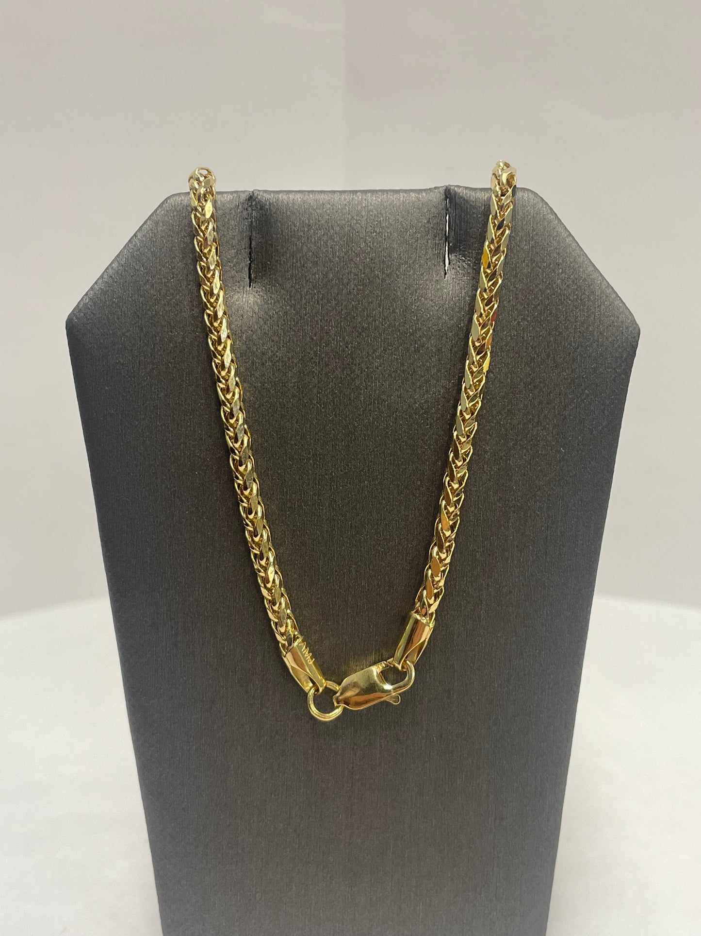 14k Yellow Gold Diamond Cut Franco Chain - 22 inch