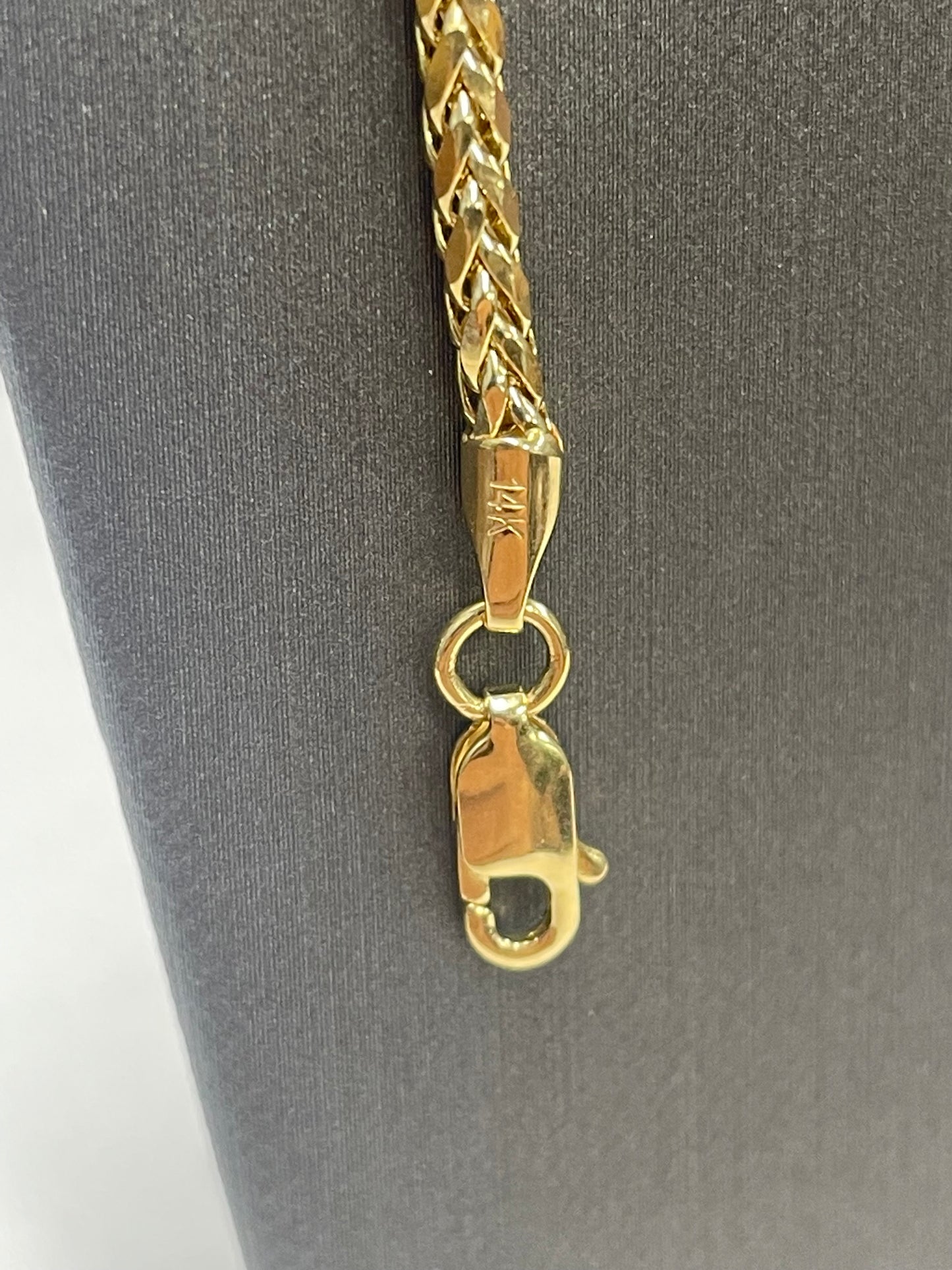 14k Yellow Gold Diamond Cut Franco Chain - 22 inch