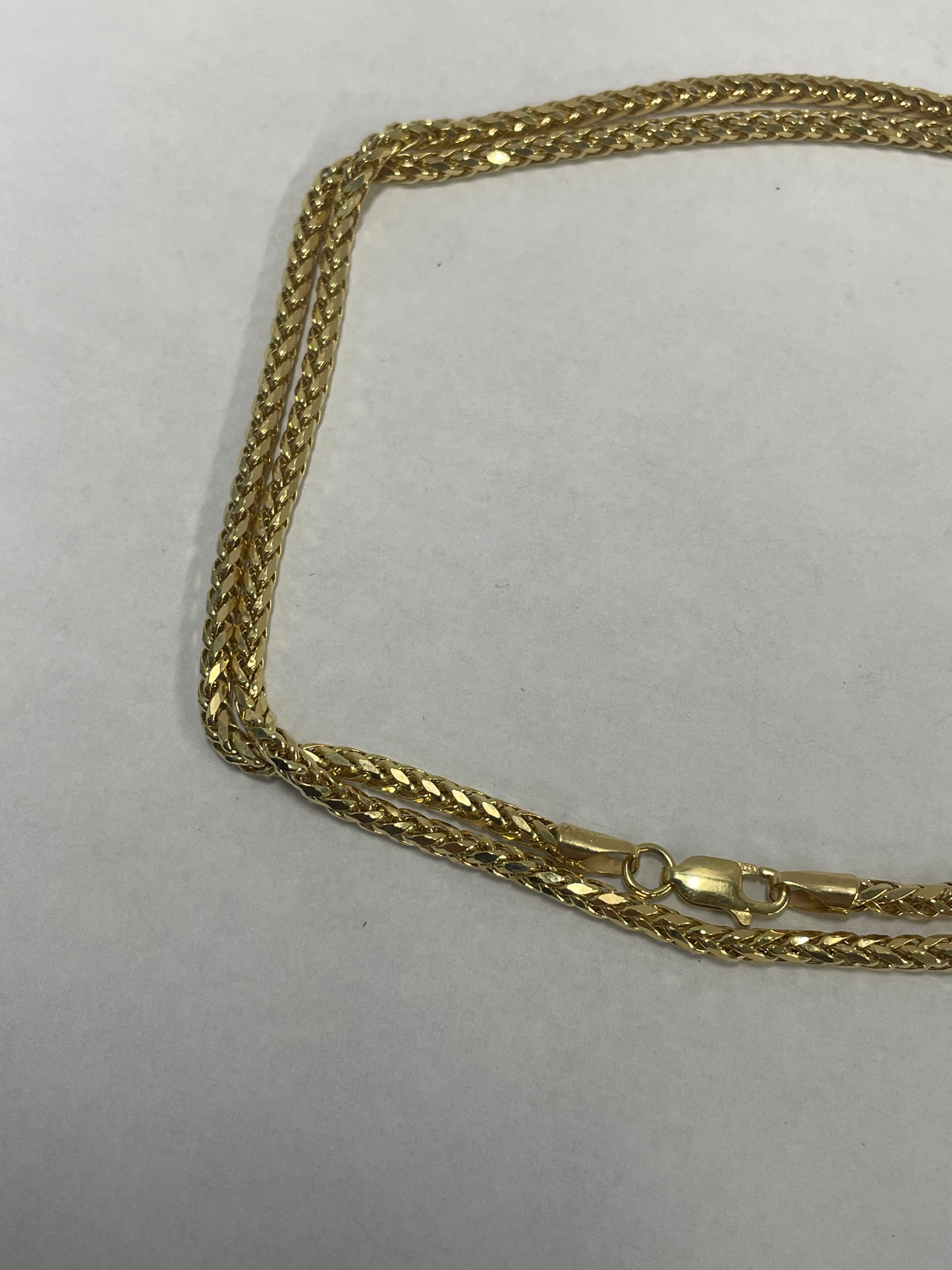 14k Yellow Gold Diamond Cut Franco Chain - 22 inch