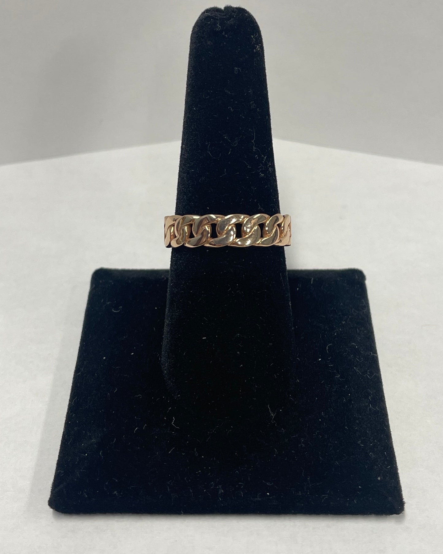 14k Rose Gold - Cuban Link Ring