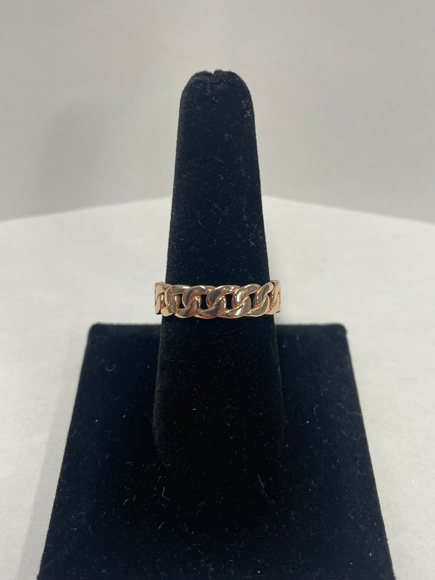 14k Rose Gold - Cuban Link Ring