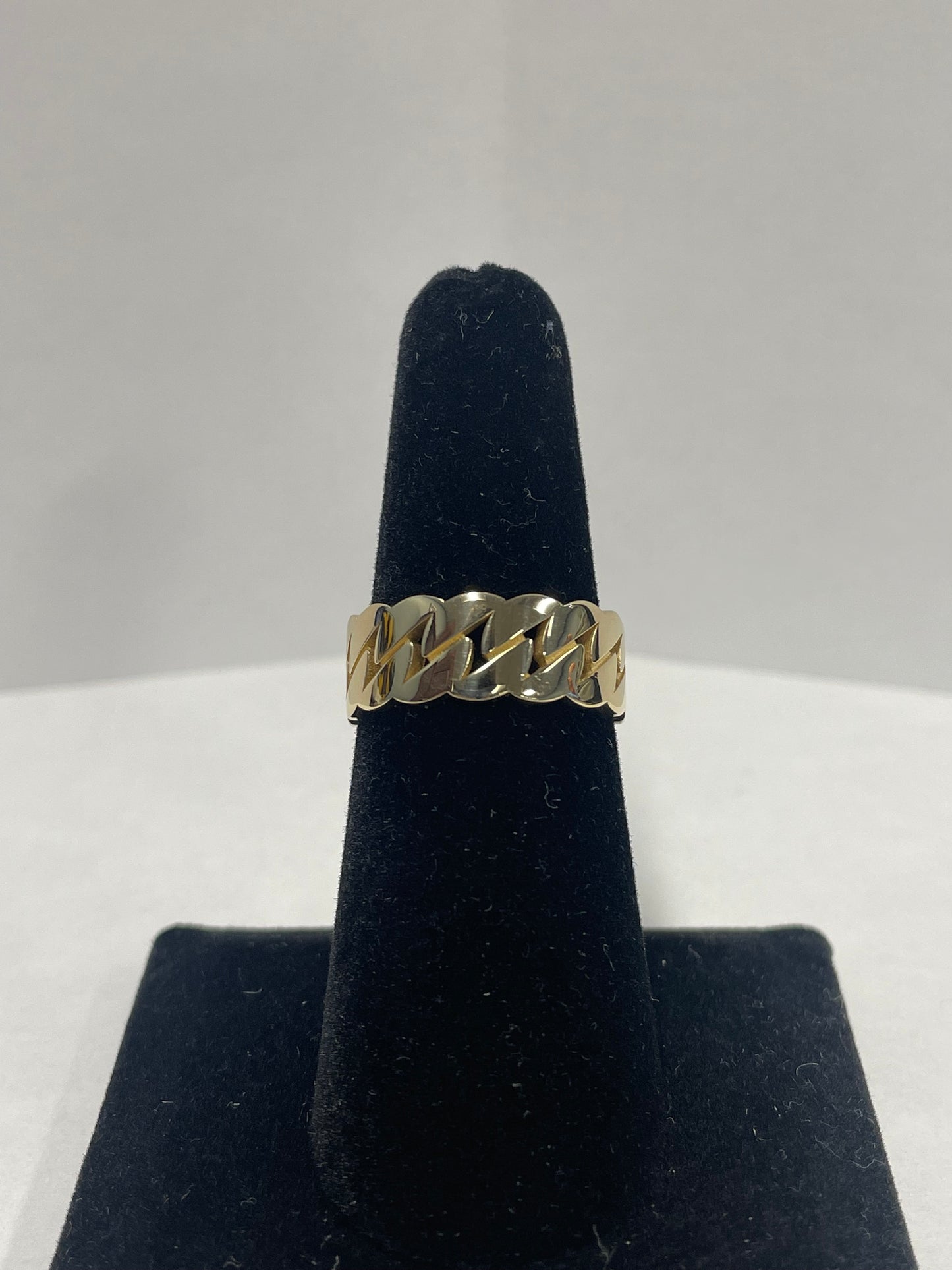 14k Yellow Gold Cuban Link Ring