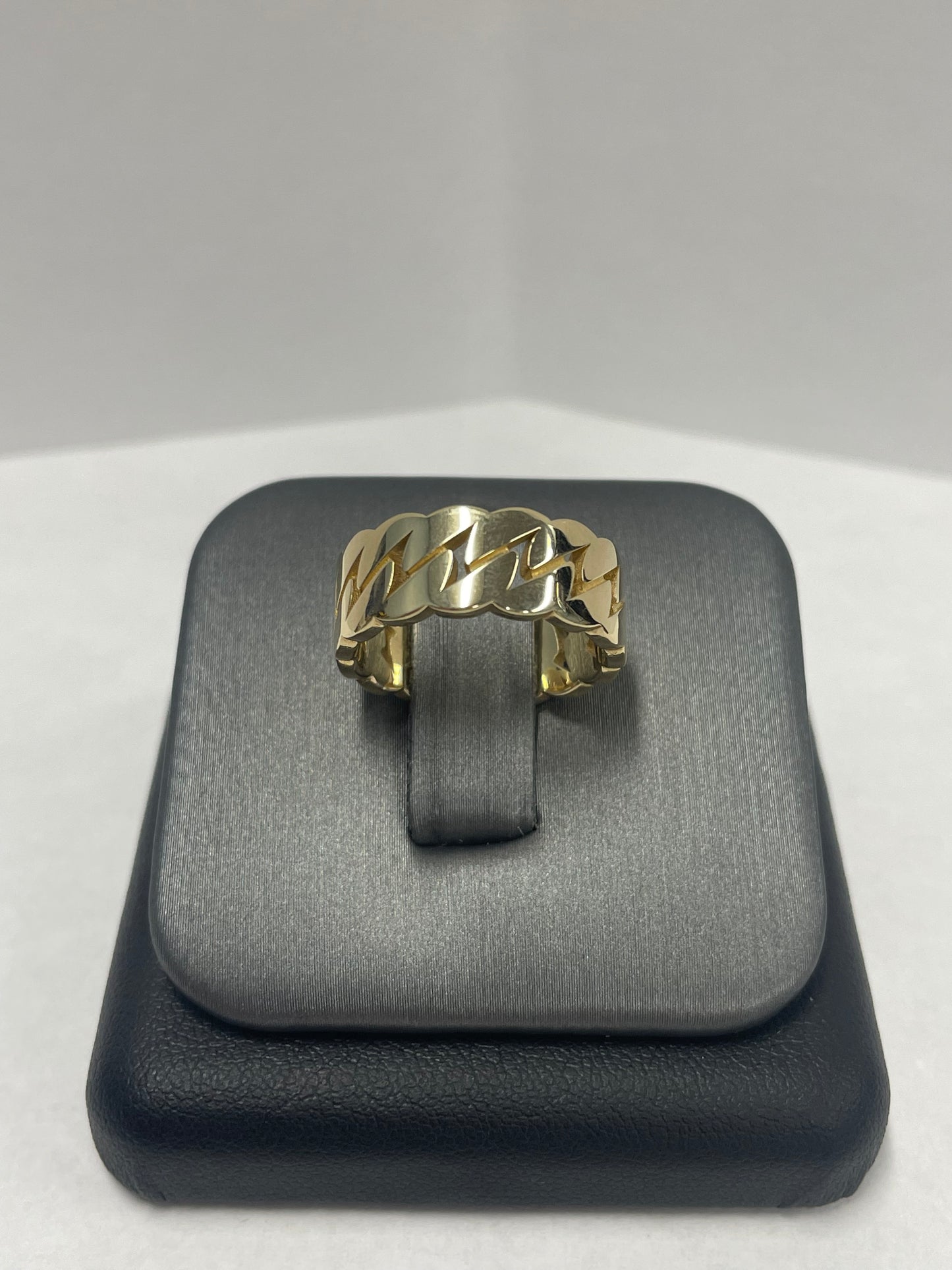 14k Yellow Gold Cuban Link Ring