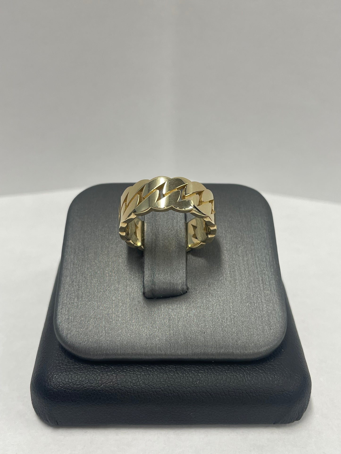 14k Yellow Gold Cuban Link Ring