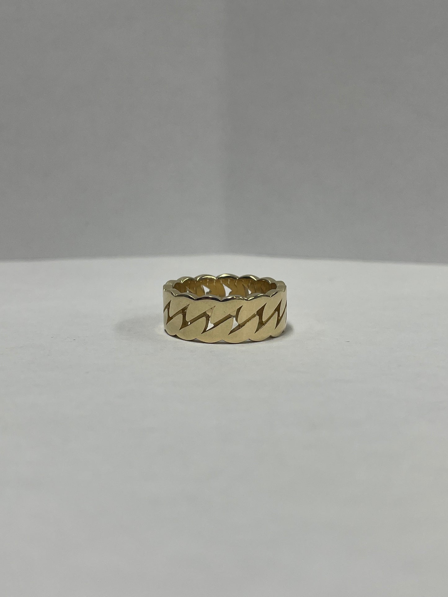 14k Yellow Gold Cuban Link Ring