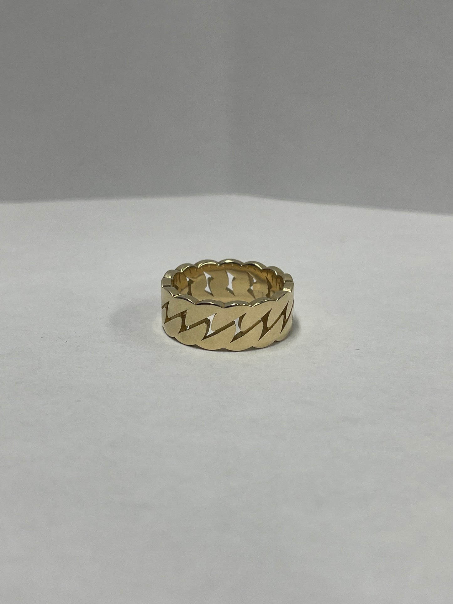 14k Yellow Gold Cuban Link Ring