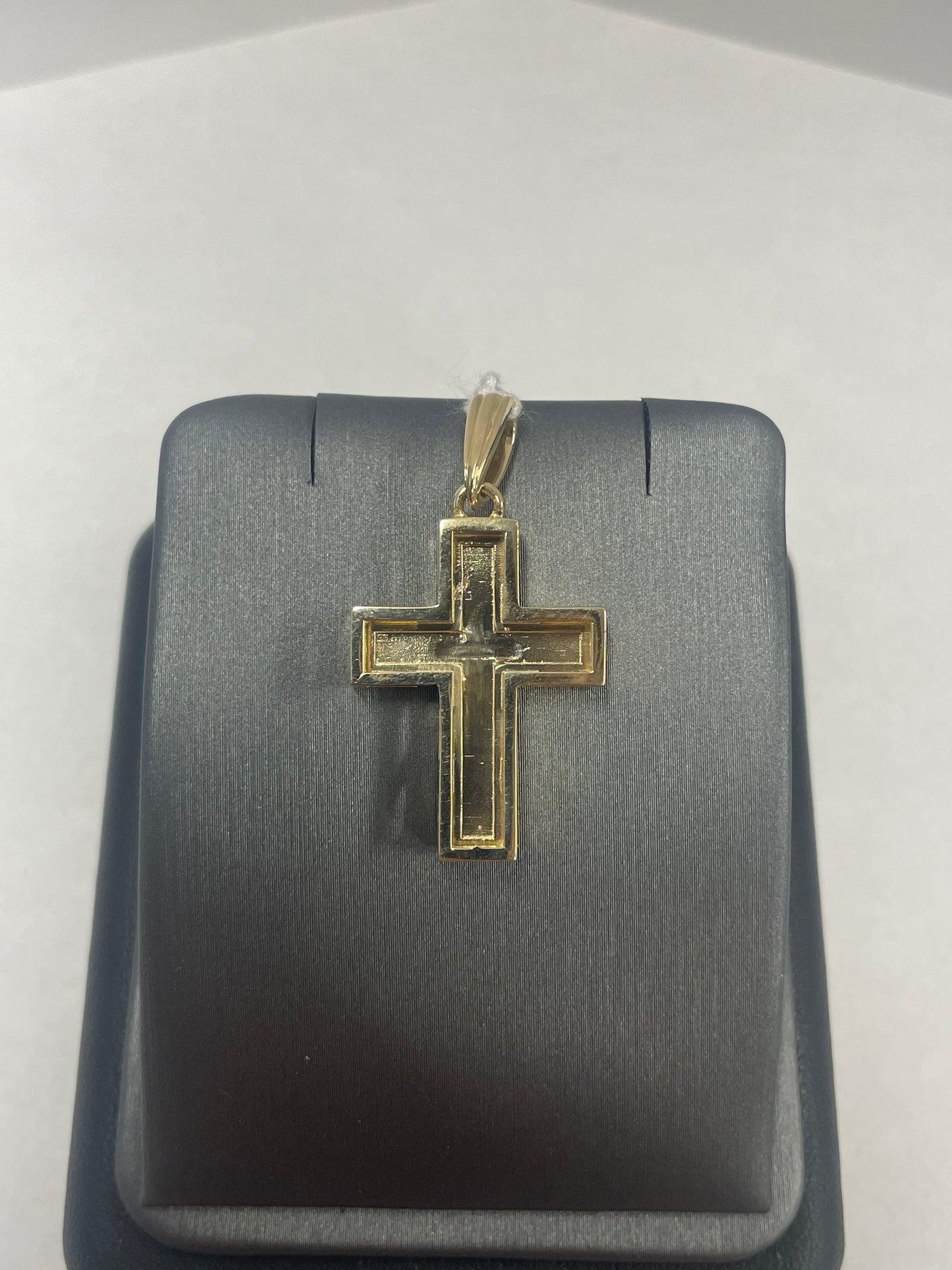 14k Yellow Gold Diamond Cross Pendant