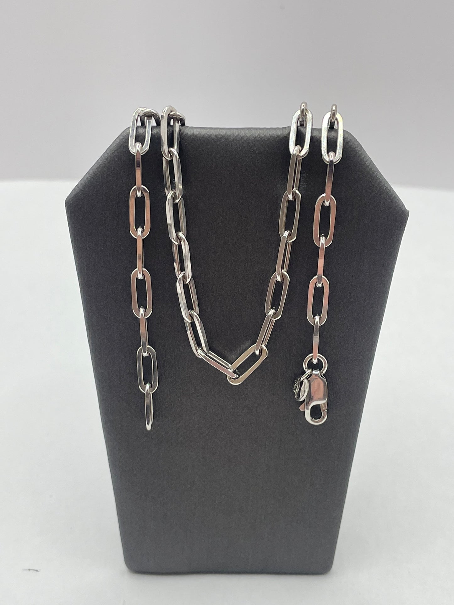 Paper Clip Link Chain .925 Silver 18 inch