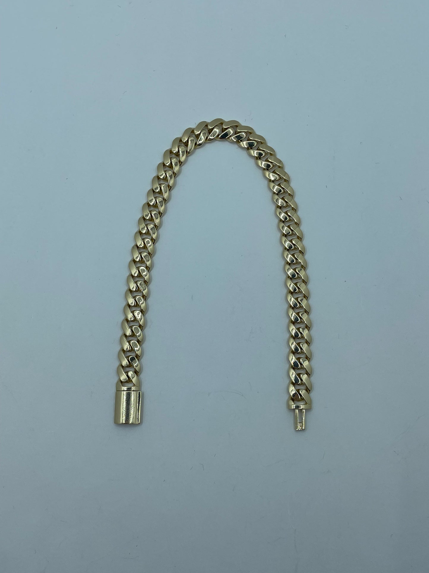 14k Yellow Gold Miami Cuban Link Bracelet 8 inch