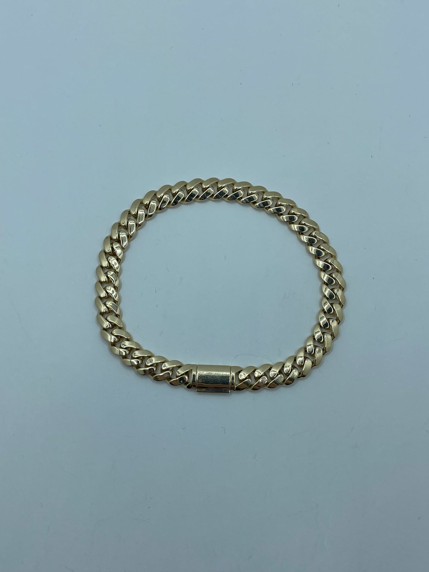 14k Yellow Gold Miami Cuban Link Bracelet 8 inch