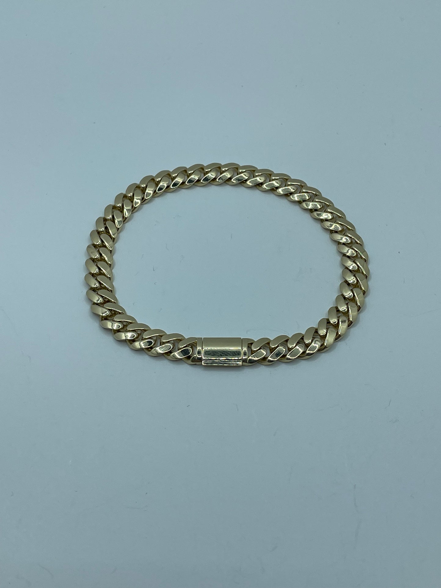 14k Yellow Gold Miami Cuban Link Bracelet 8 inch