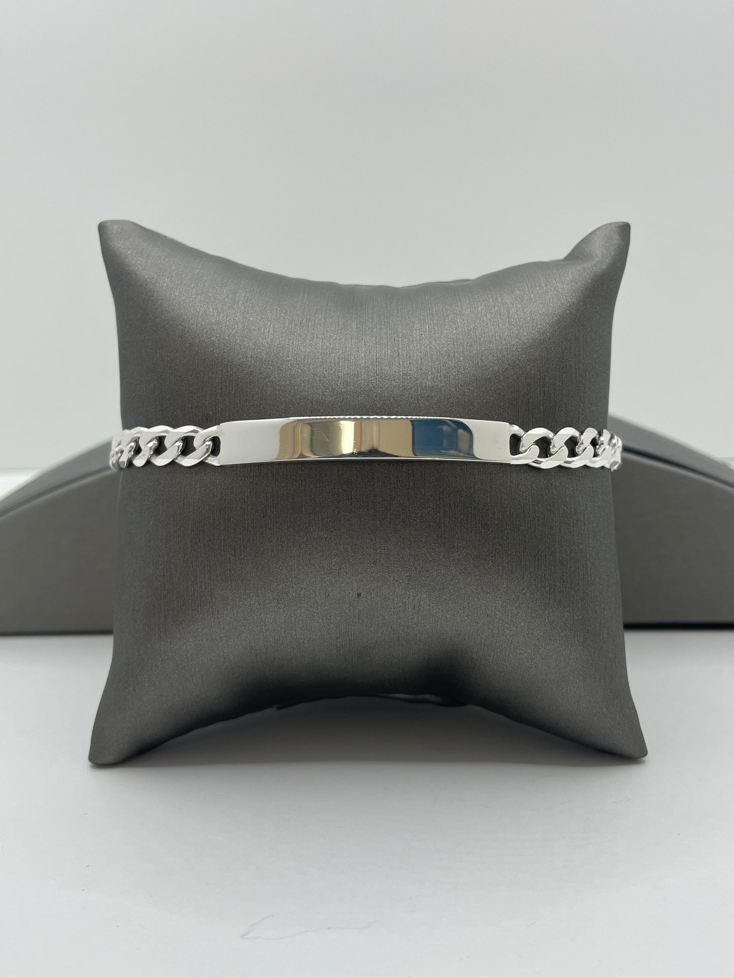 Curb Link ID Bracelet .925 Silver 8 inch