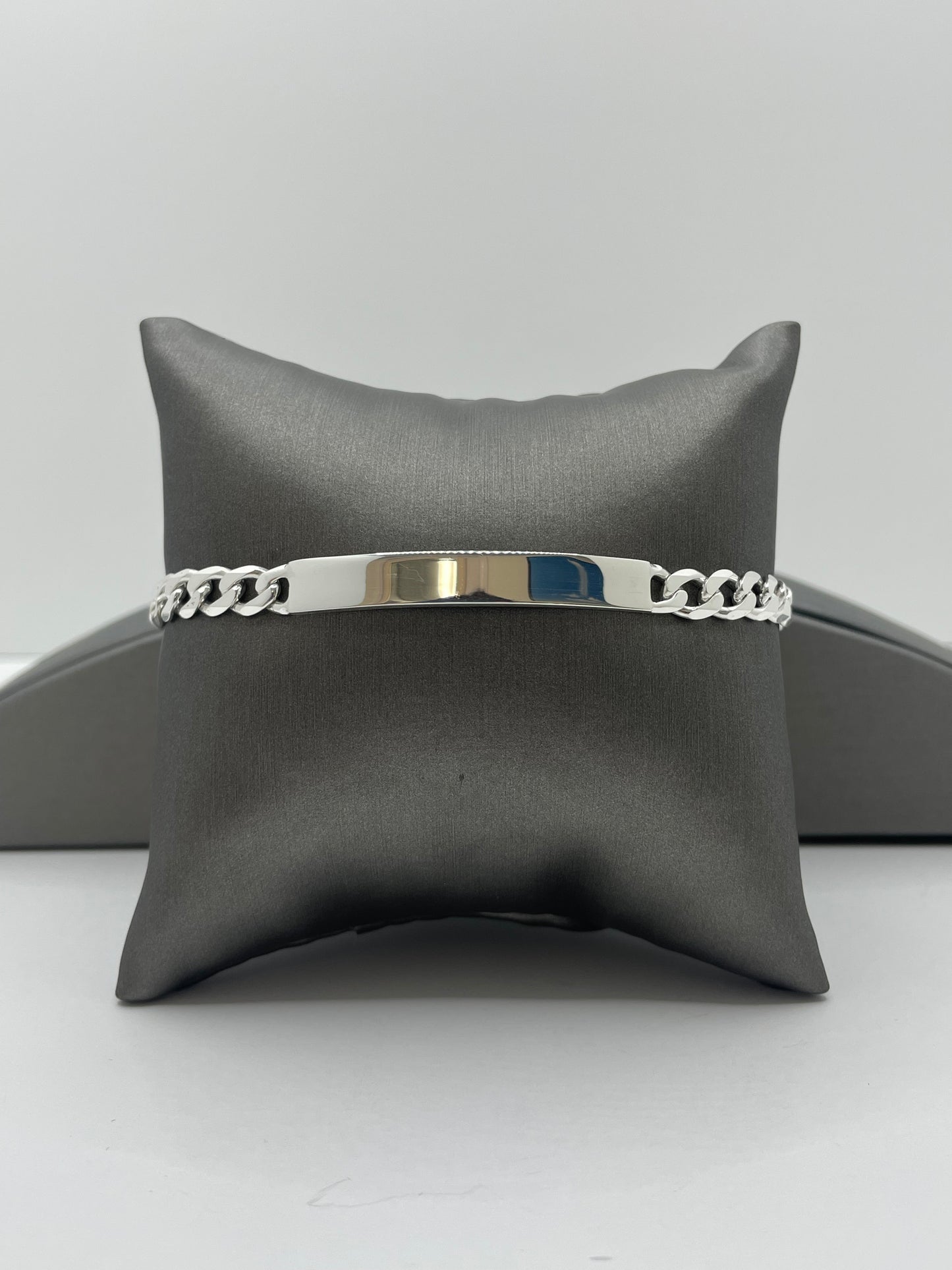 Curb Link ID Bracelet .925 Silver 8 inch