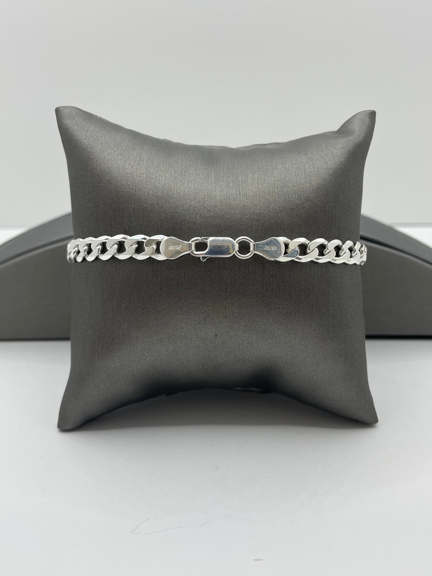 Curb Link ID Bracelet .925 Silver 8 inch