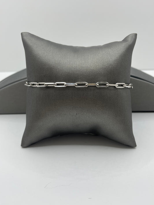 Paper Clip Bracelet .925 Silver 7 inch