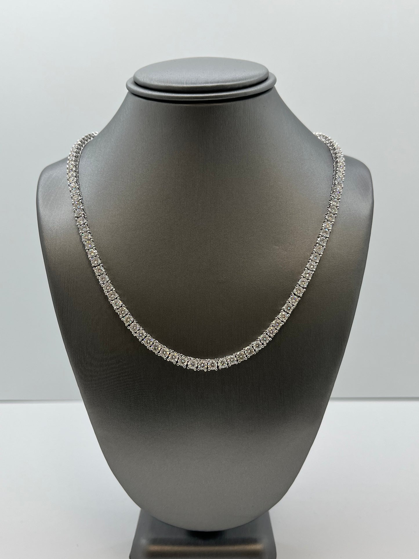 Moissanite Tennis Chain Necklace .925 Silver