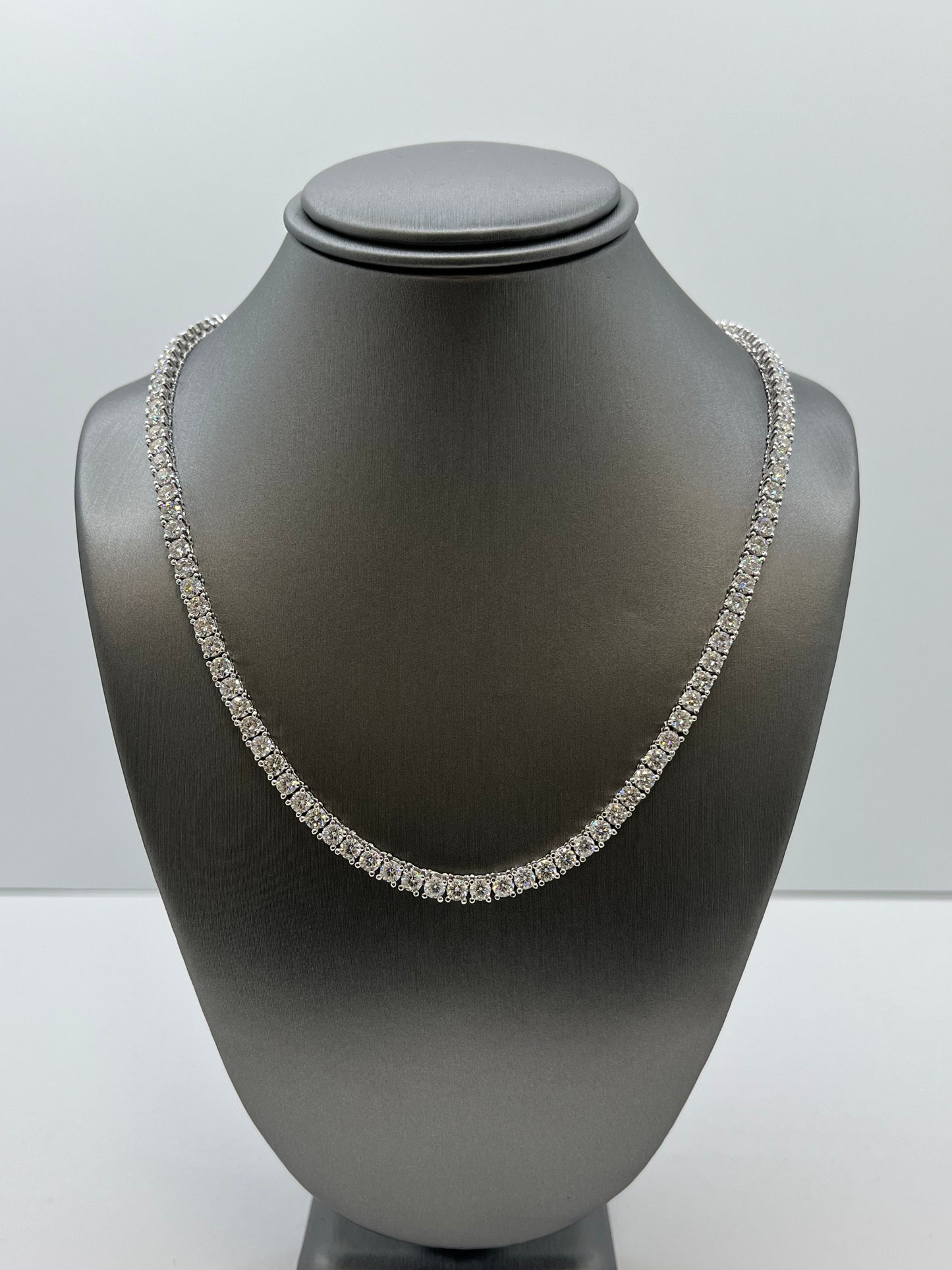 Moissanite Tennis Chain Necklace .925 Silver