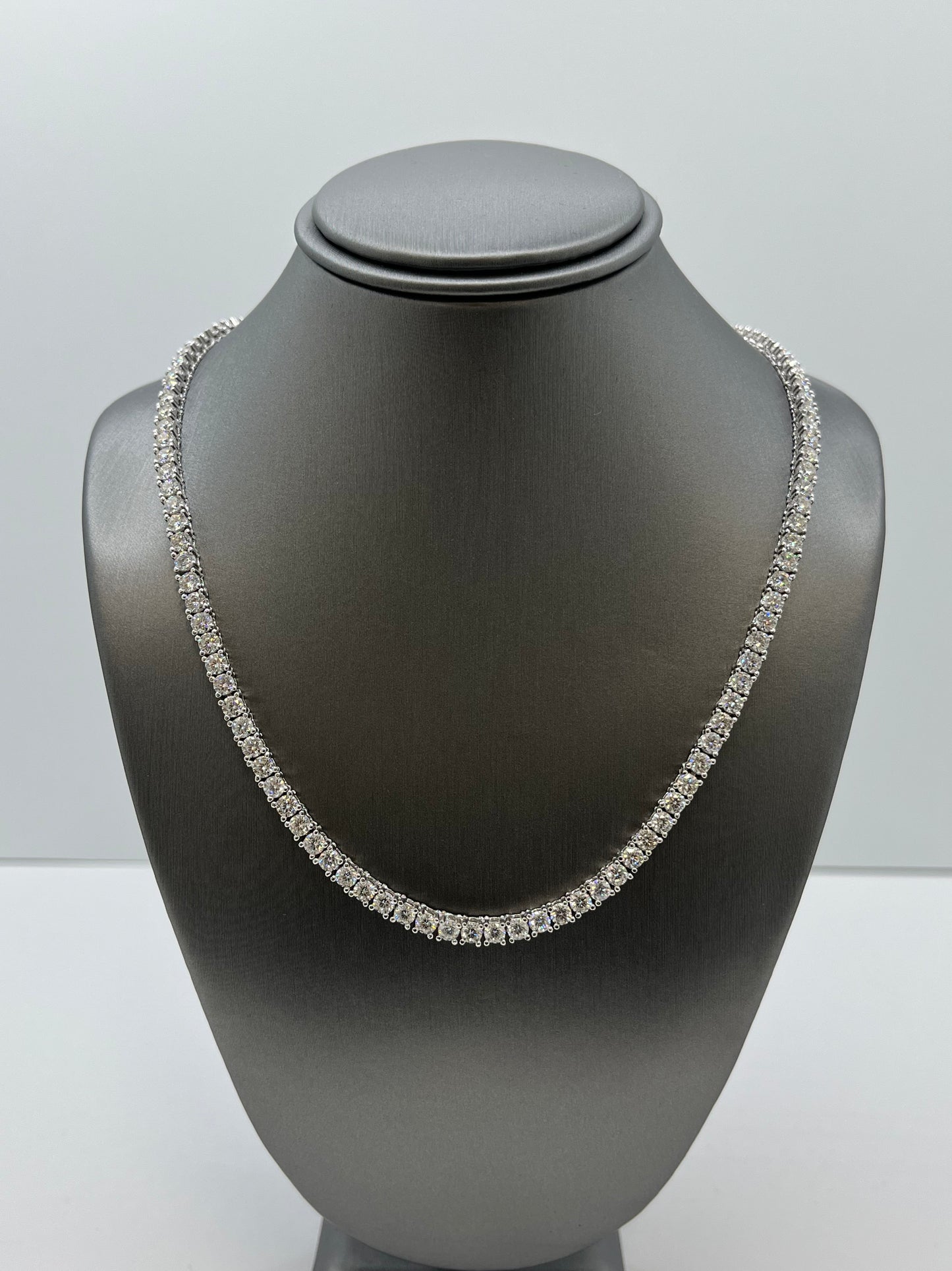 Moissanite Tennis Chain Necklace .925 Silver