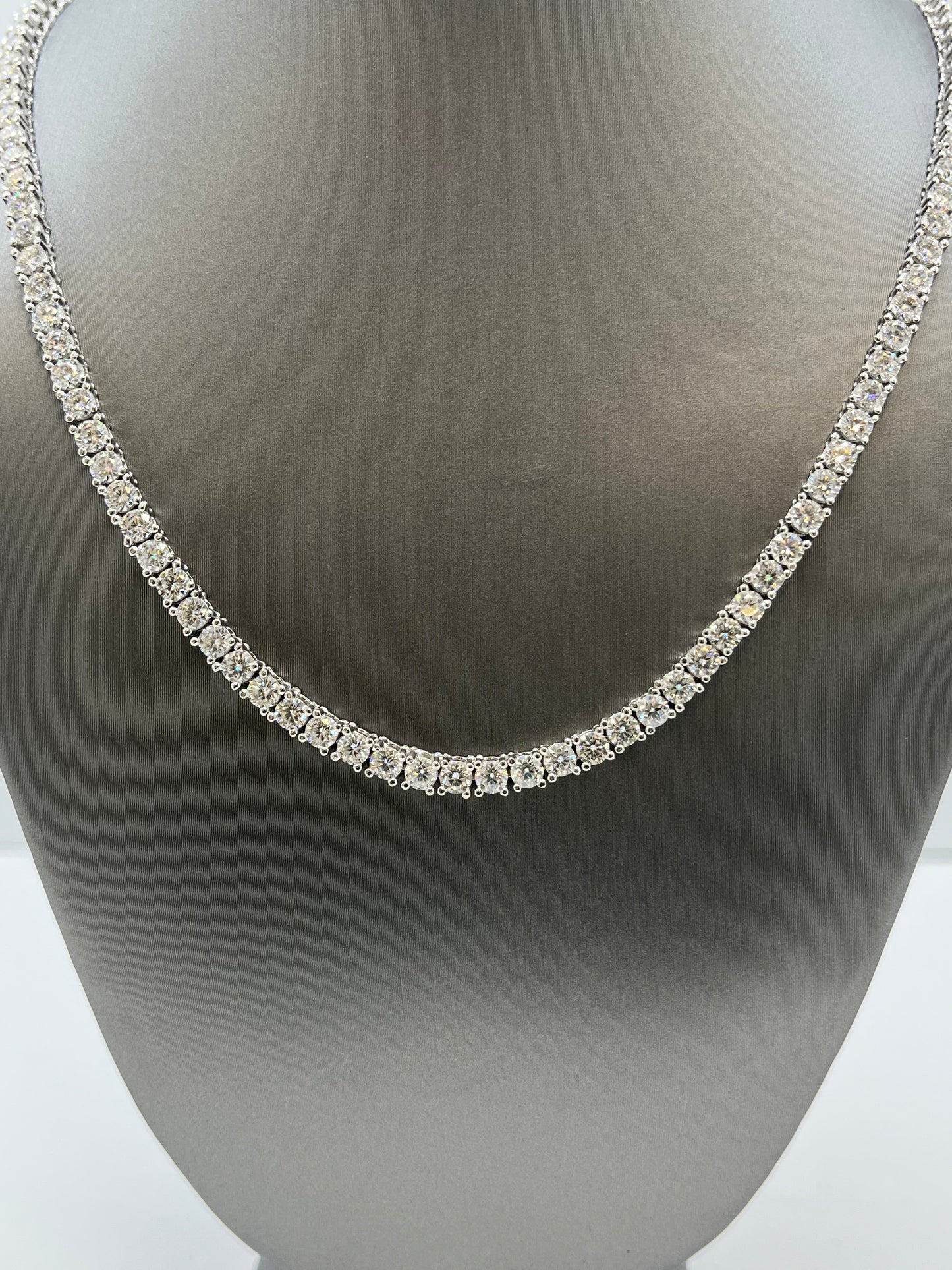 Moissanite Tennis Chain Necklace .925 Silver