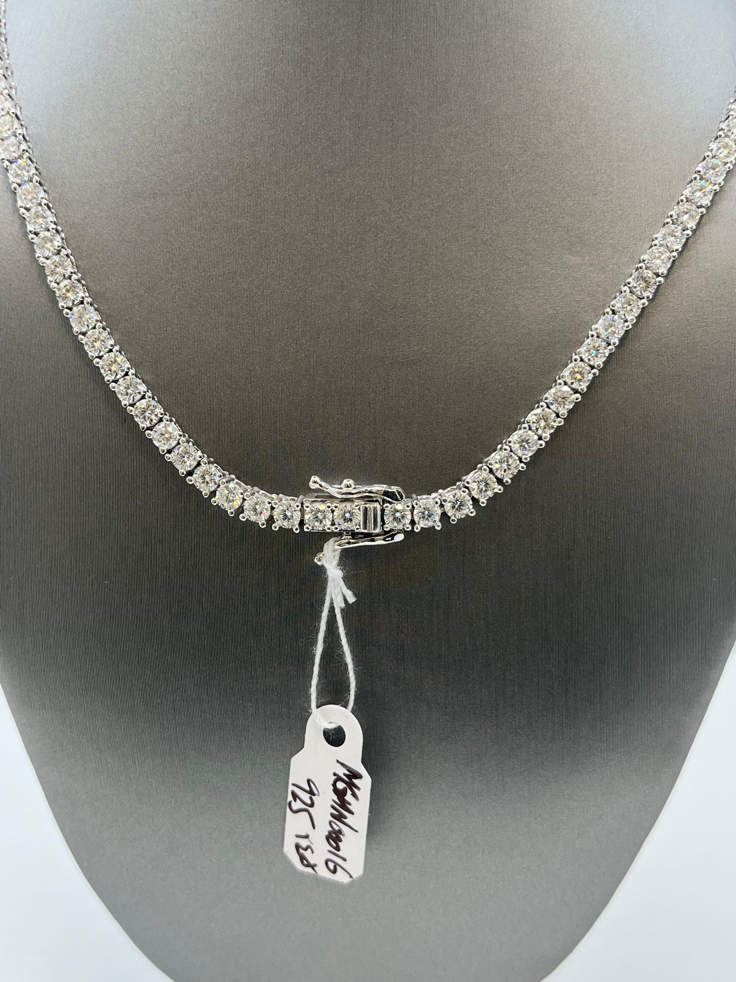 Moissanite Tennis Chain Necklace .925 Silver
