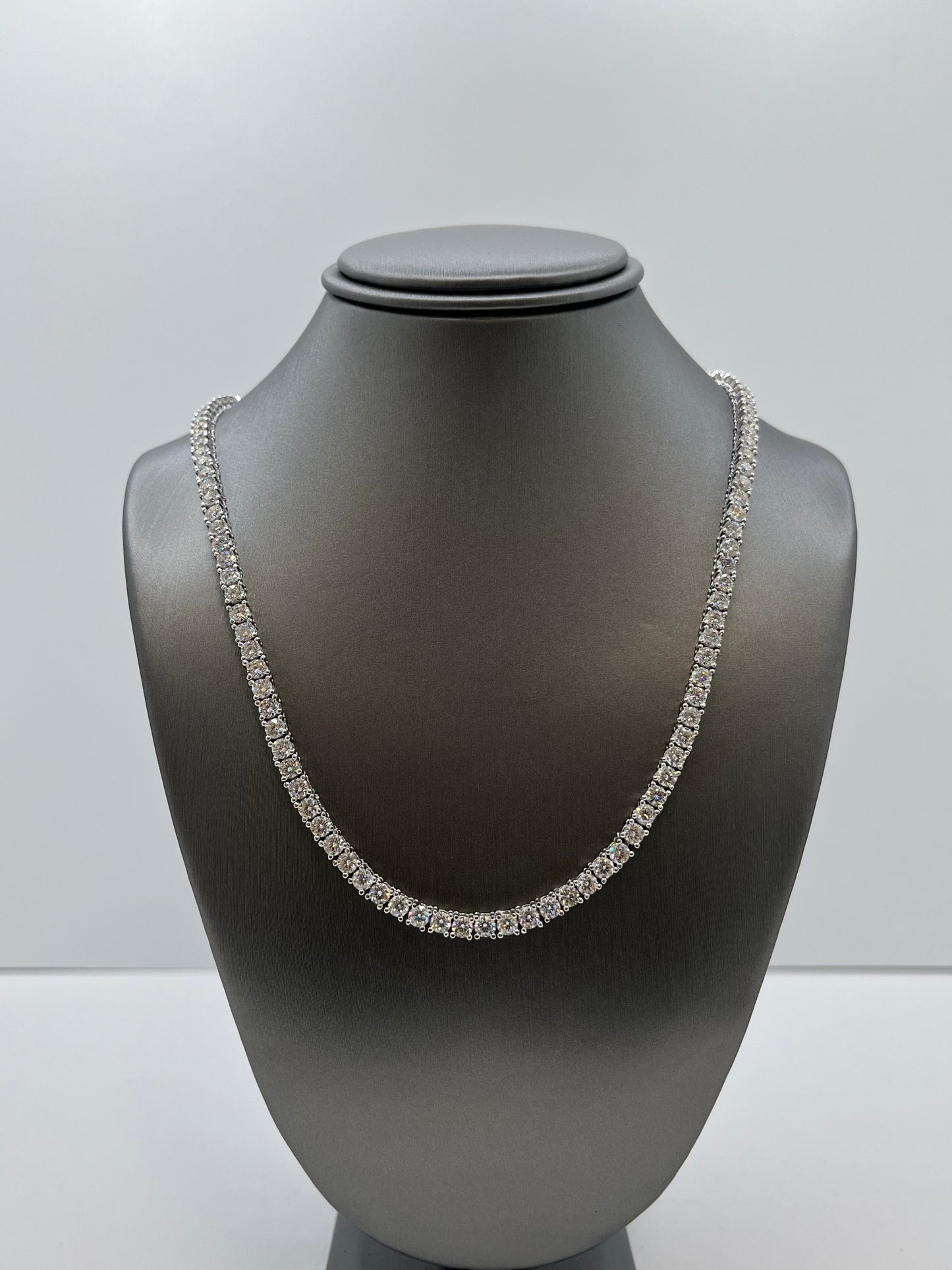 Moissanite Tennis Chain Necklace .925 Silver