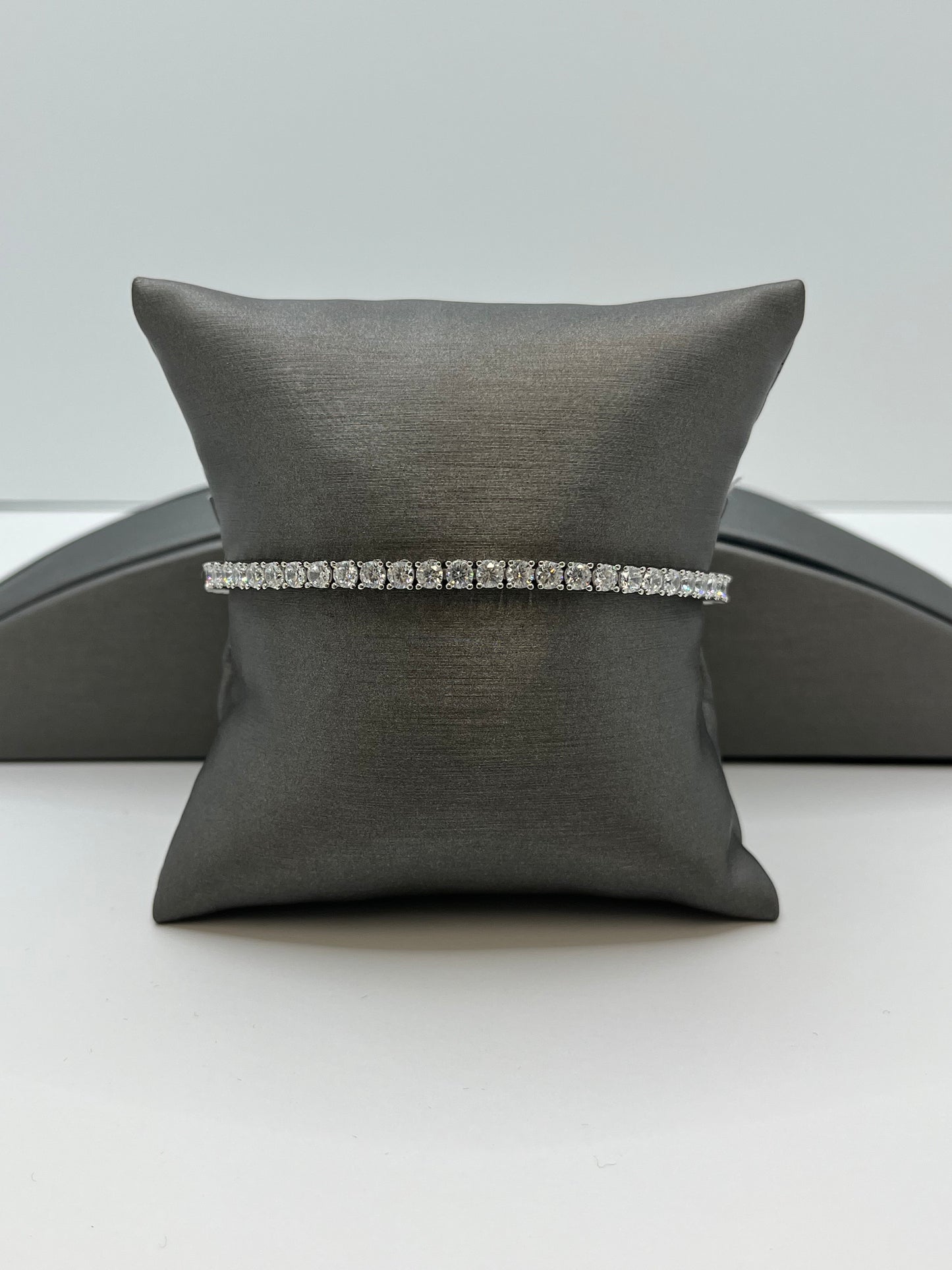 Cubic Zirconia Tennis Bracelet .925 Silver