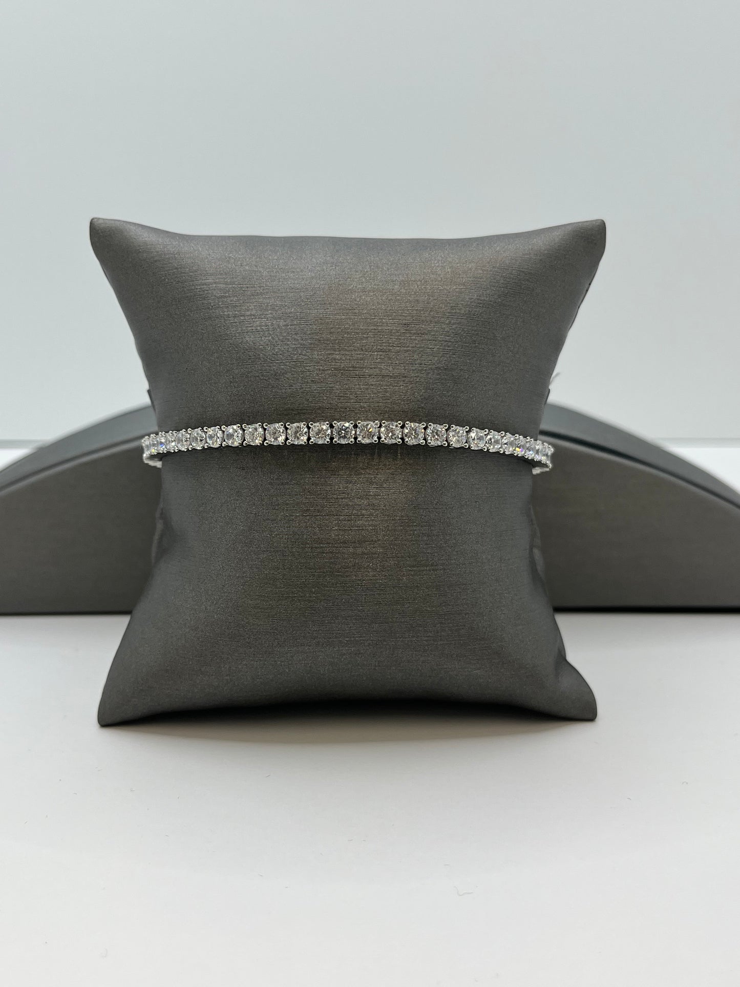 Cubic Zirconia Tennis Bracelet .925 Silver