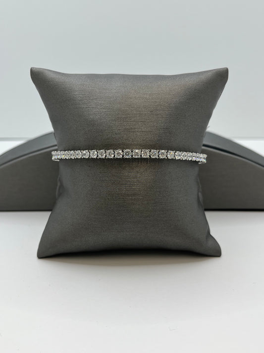 Cubic Zirconia Tennis Bracelet .925 Silver